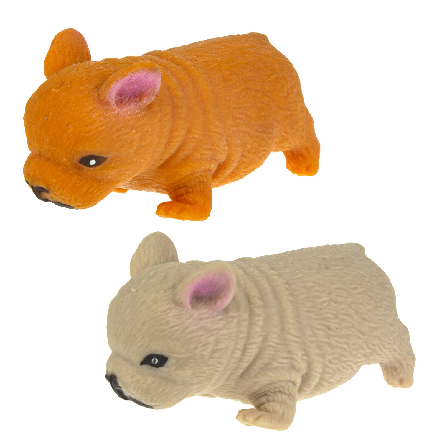 Антистресс-игрушка для рук 1TOY Крутой замес Бульдог, жмякалка, мялка, тянучка, 2 цвета в ассортименте, 8,5 см