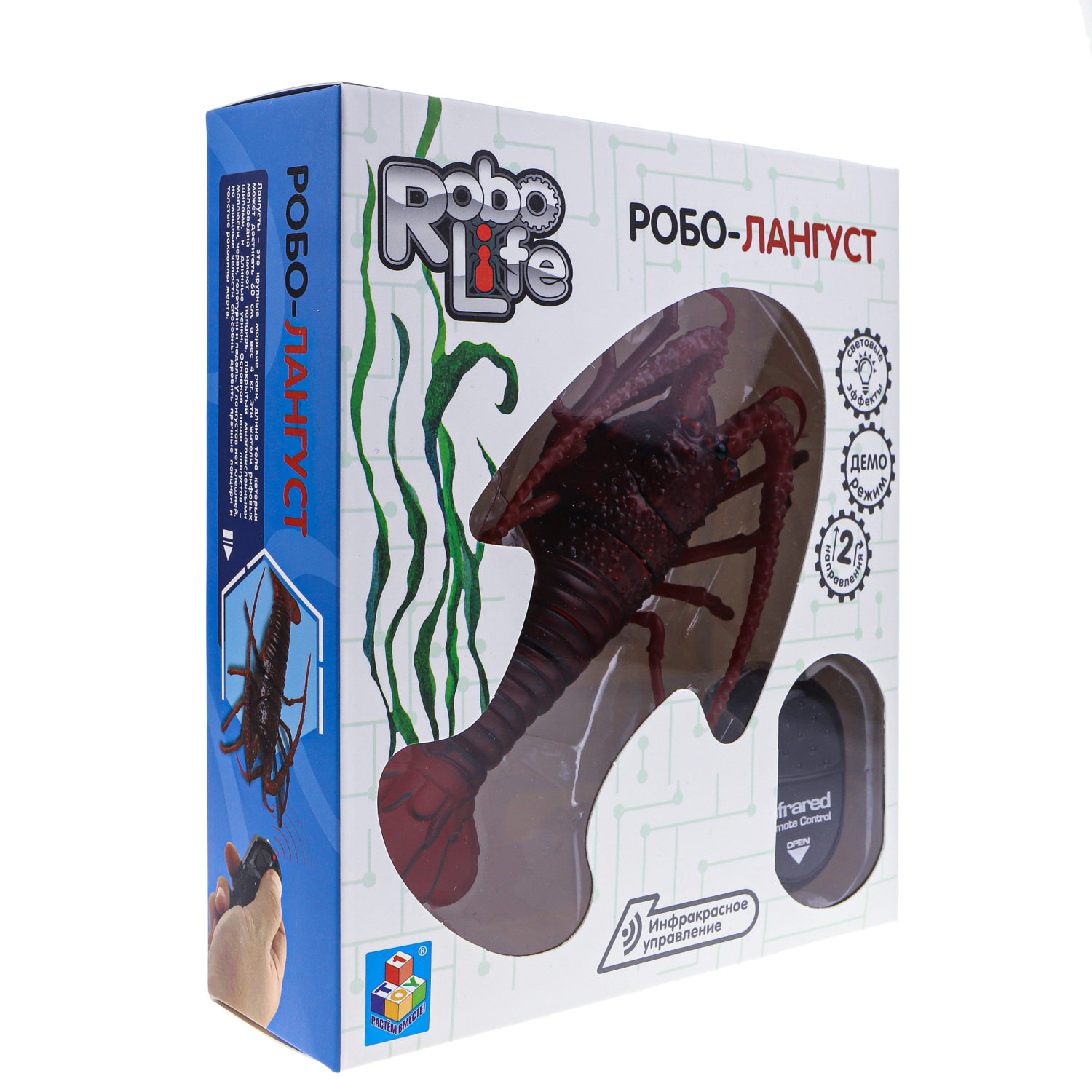 Интерактивная игрушка на пульте управления 1TOY RoboLife Робо- лангуст со световыми эффектами