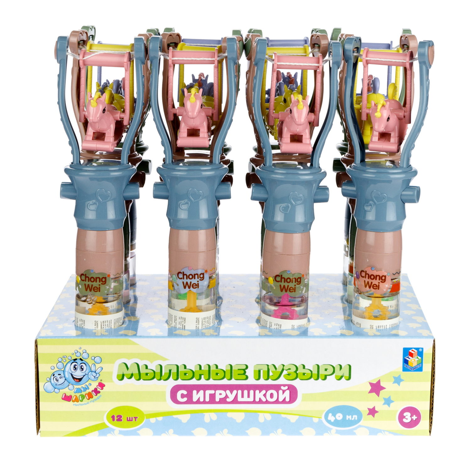 Мыльные пузыри с игрушкой 1TOY Мы-шарики! Качели, 40 мл