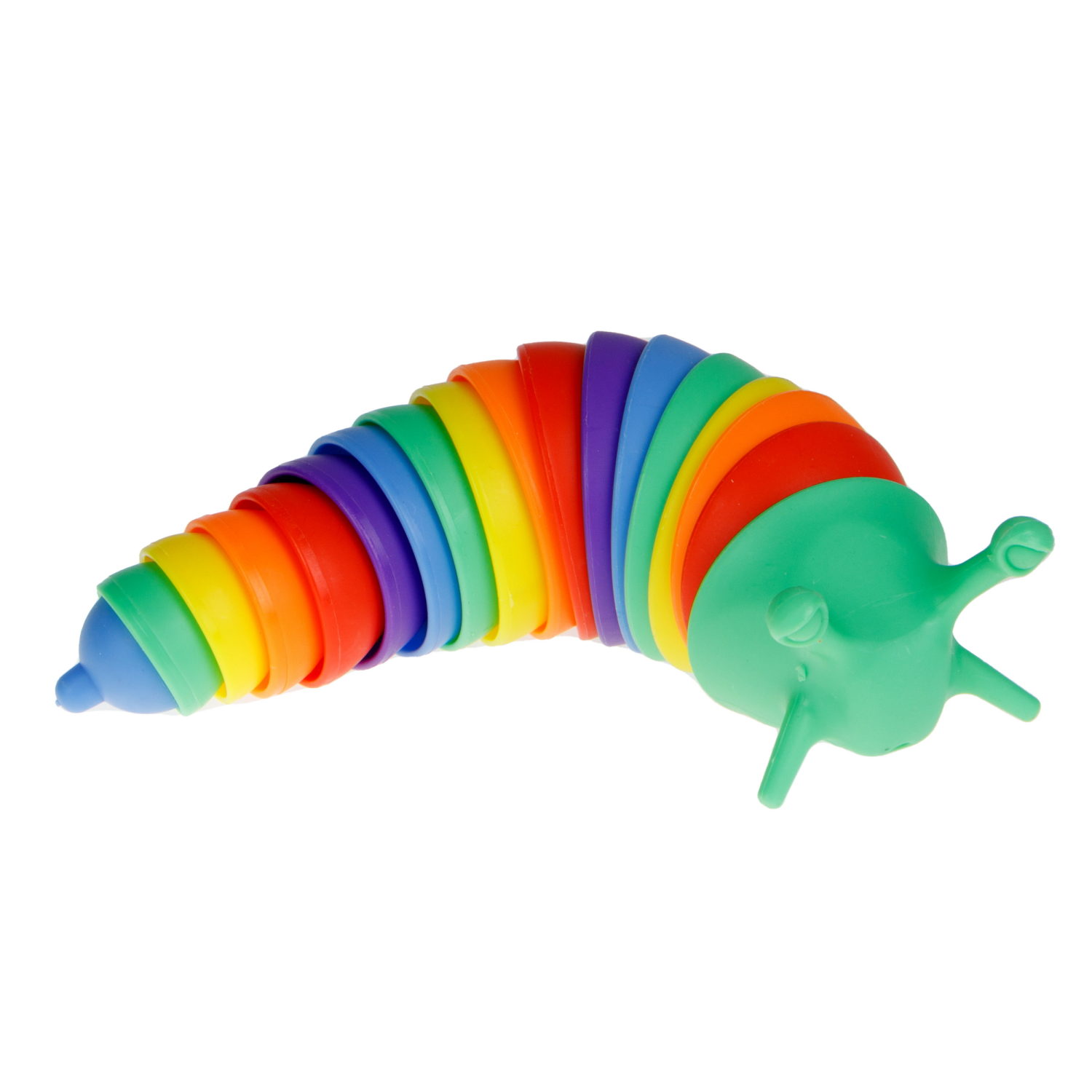 Развивающая антистресс-игрушка 1TOY Гремушка «Слизняк», 6 цветов в ассортименте