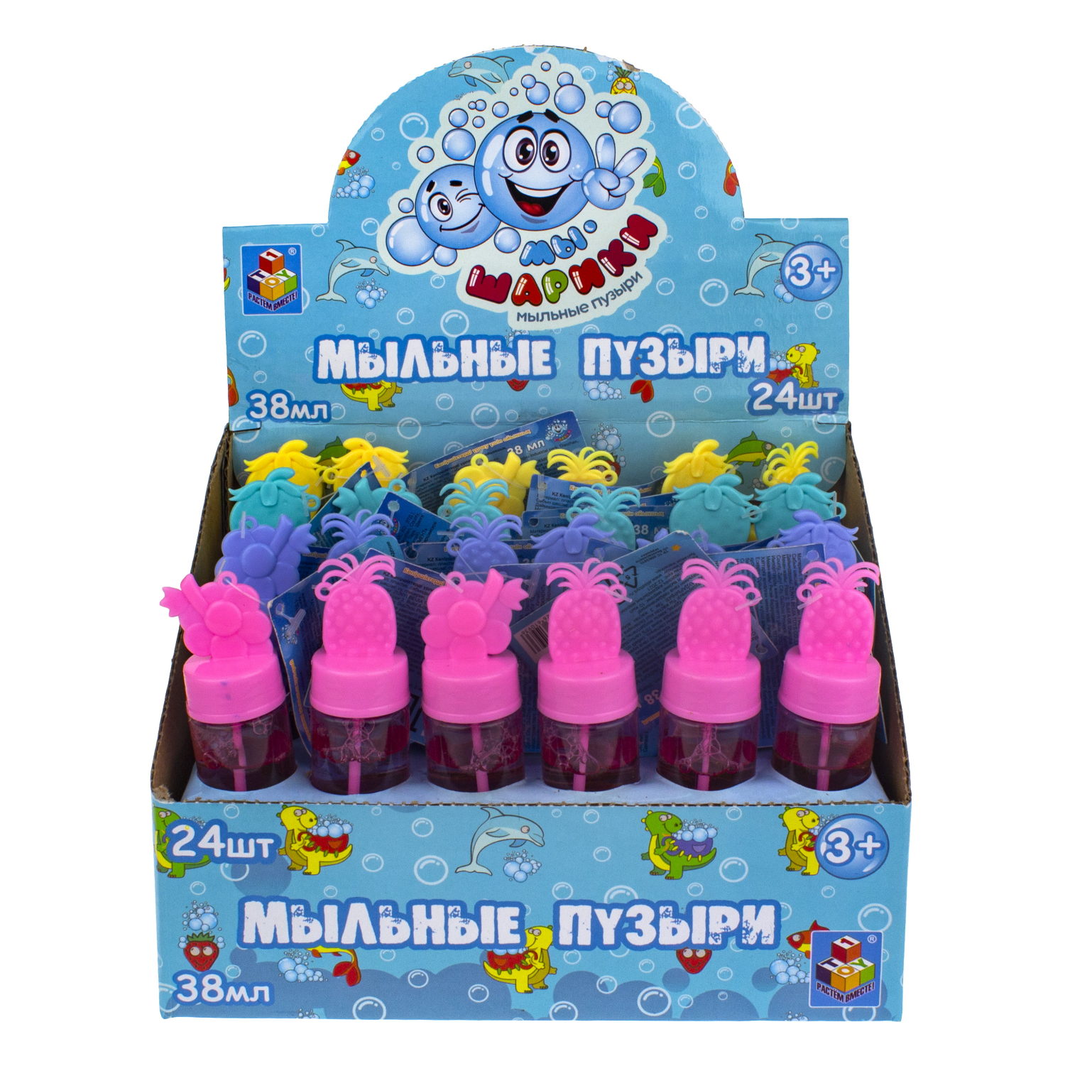 Мыльные пузыри 1TOY Мы-шарики! Фрукты, 38 мл