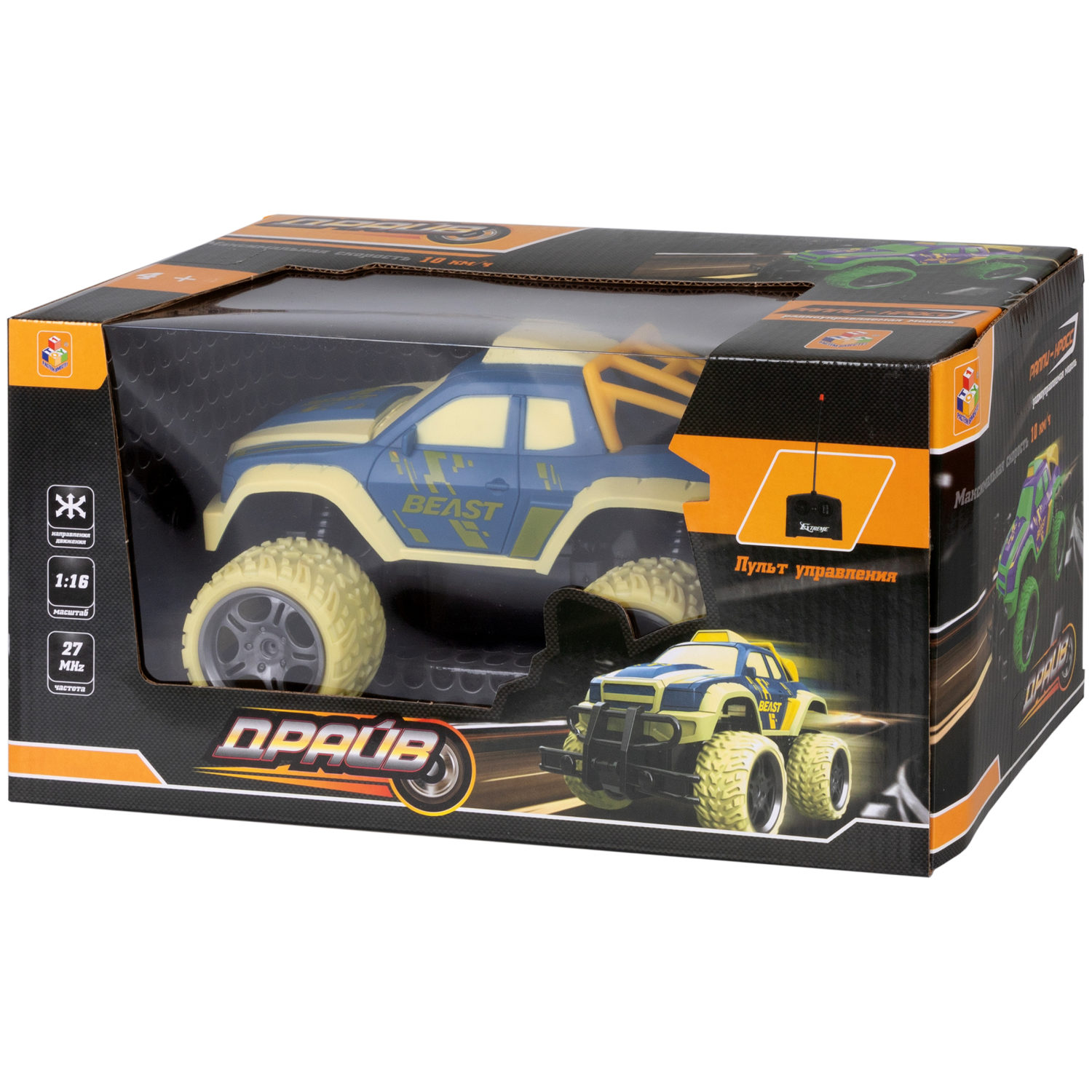 Машинка на пульте управления 1TOY Драйв Внедорожник, 21 см