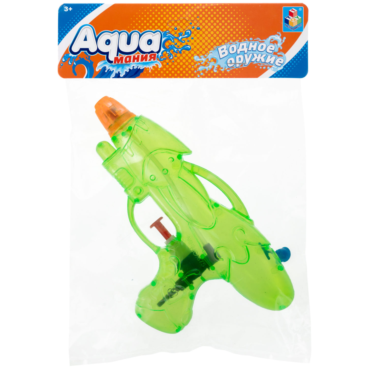 Водный пистолет 1TOY Аквамания, 18х9,6х2,5 см