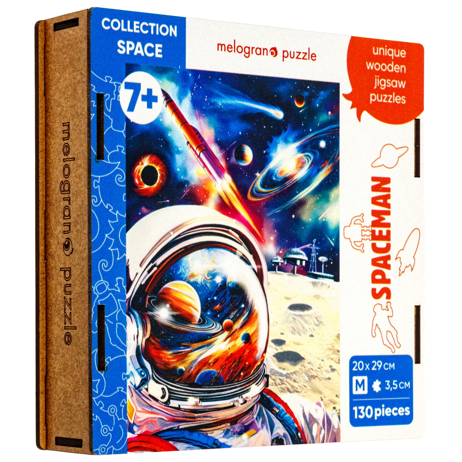 Пазлы Collection Space Космонавт на луне, 130 деталей