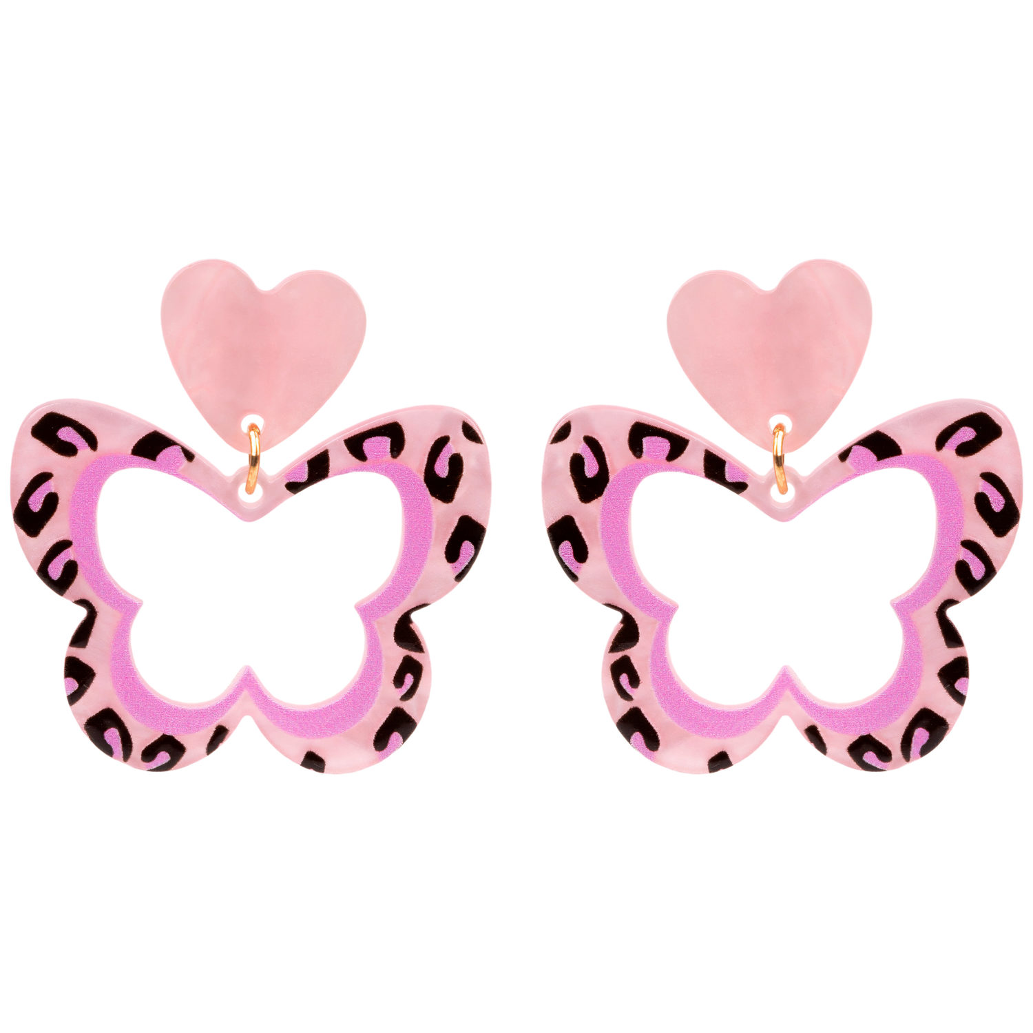 Серьги Lukky Fashion "Розово-леопардовый гламур" 