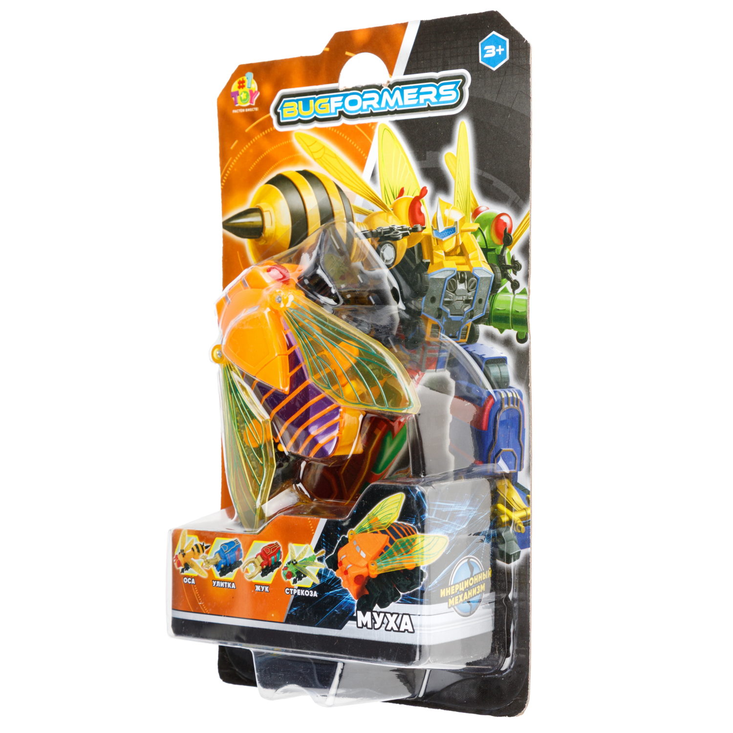 Робо-насекомое 1TOY инерционная игрушка, в ассортименте