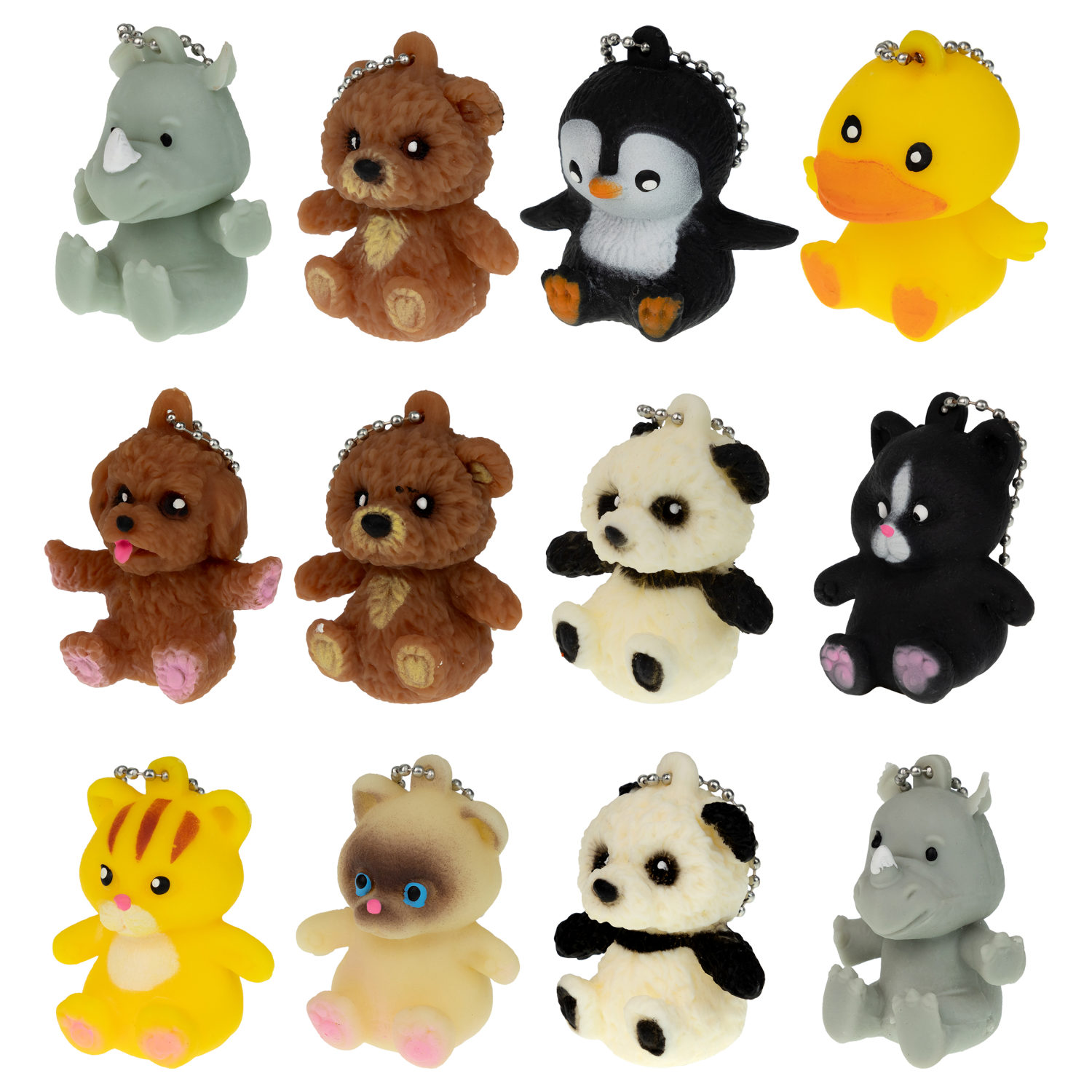 Игрушка антистресс для рук 1TOY Маскарад для зверят утёнок - дракон, мягкая, резиновая, сквиш, жмякалка, мялка, брелок детский, для взрослого