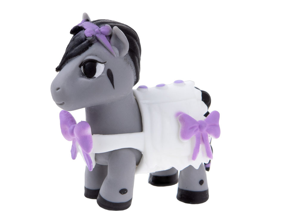 1TOY Пони на фасоне Лили, пони тянущиеся в костюмчиках 10см,  пакет с окном, 12 шт в д/б