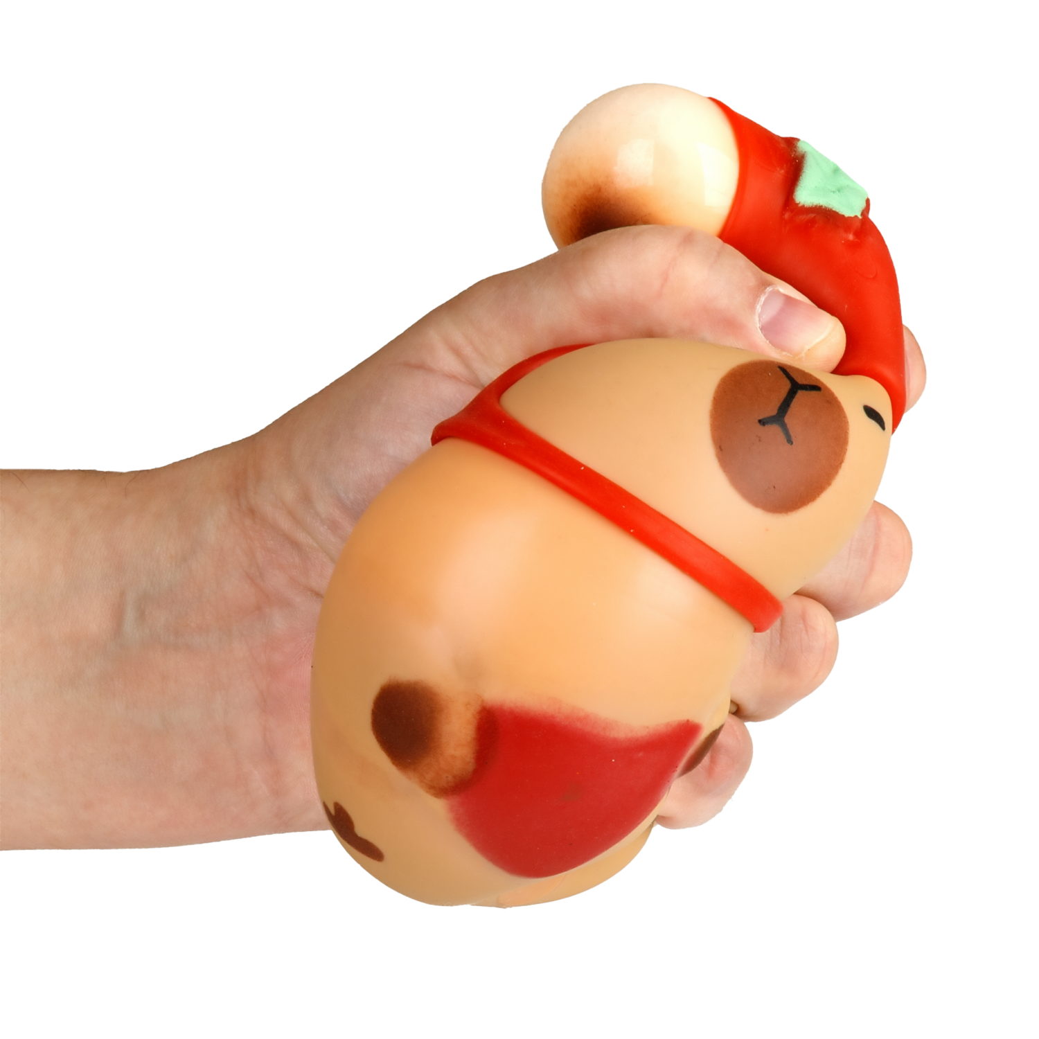 Игрушка-антистресс 1TOY Крутой замес Капибара в шапке, 11,5х10х7 см, в ассортименте