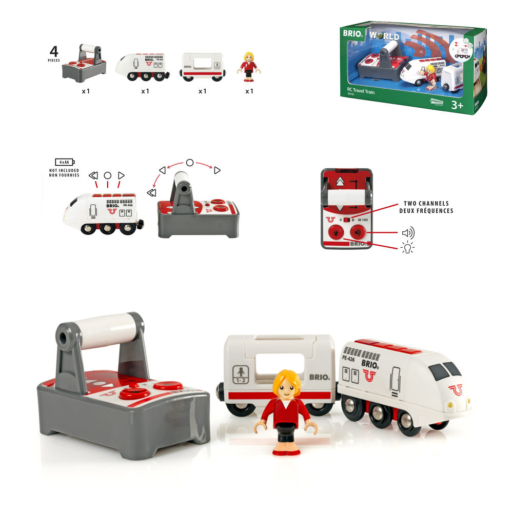 Поезд пассажирский BRIO, на дистанционном управлении, на батарейках