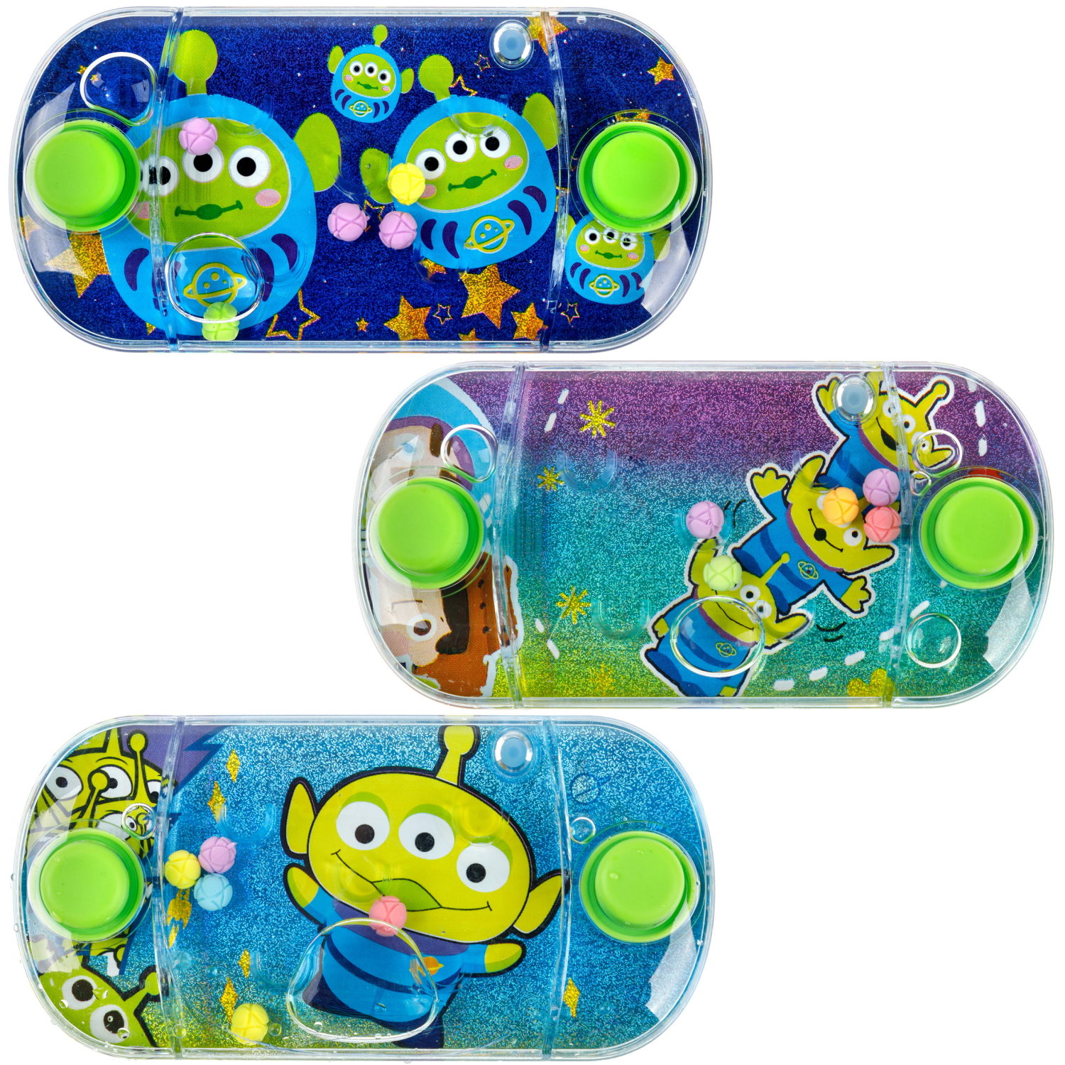 1TOY Игра с водой забрось мячики инопланетяне, 3 вида в асс. 12*6*2,3см, 24 шт в дисплей боксе