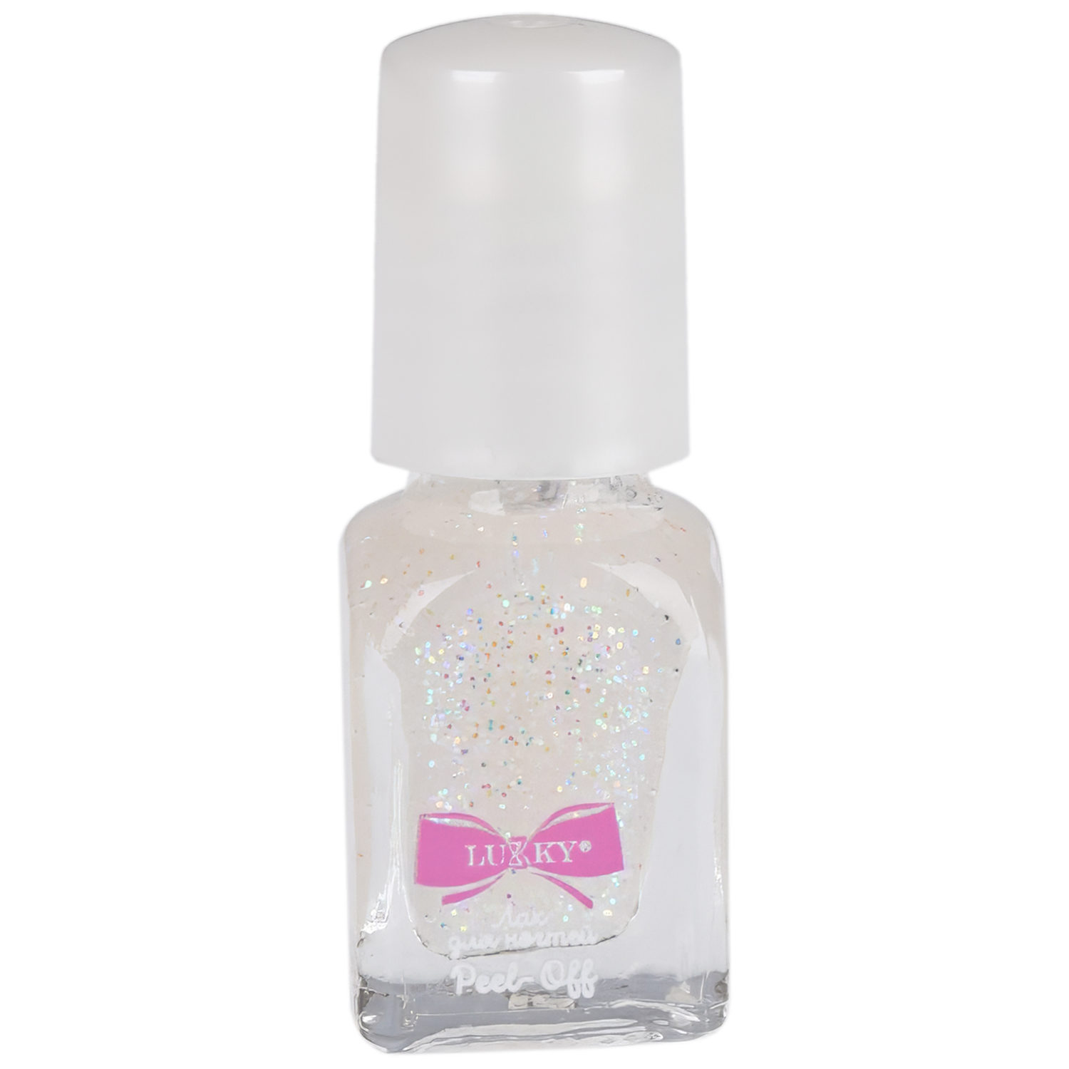 Детский лак для ногтей Lukky peel-off перламутровый с блестками, 2 мл