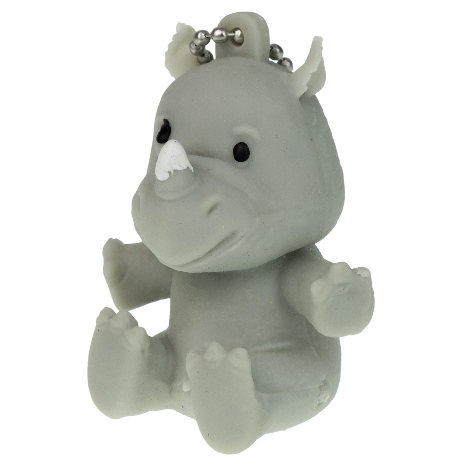 Игрушка антистресс для рук 1TOY Маскарад для зверят носорог - ленивец, мягкая, резиновая, сквиш, жмякалка, мялка, брелок детский, для взрослого