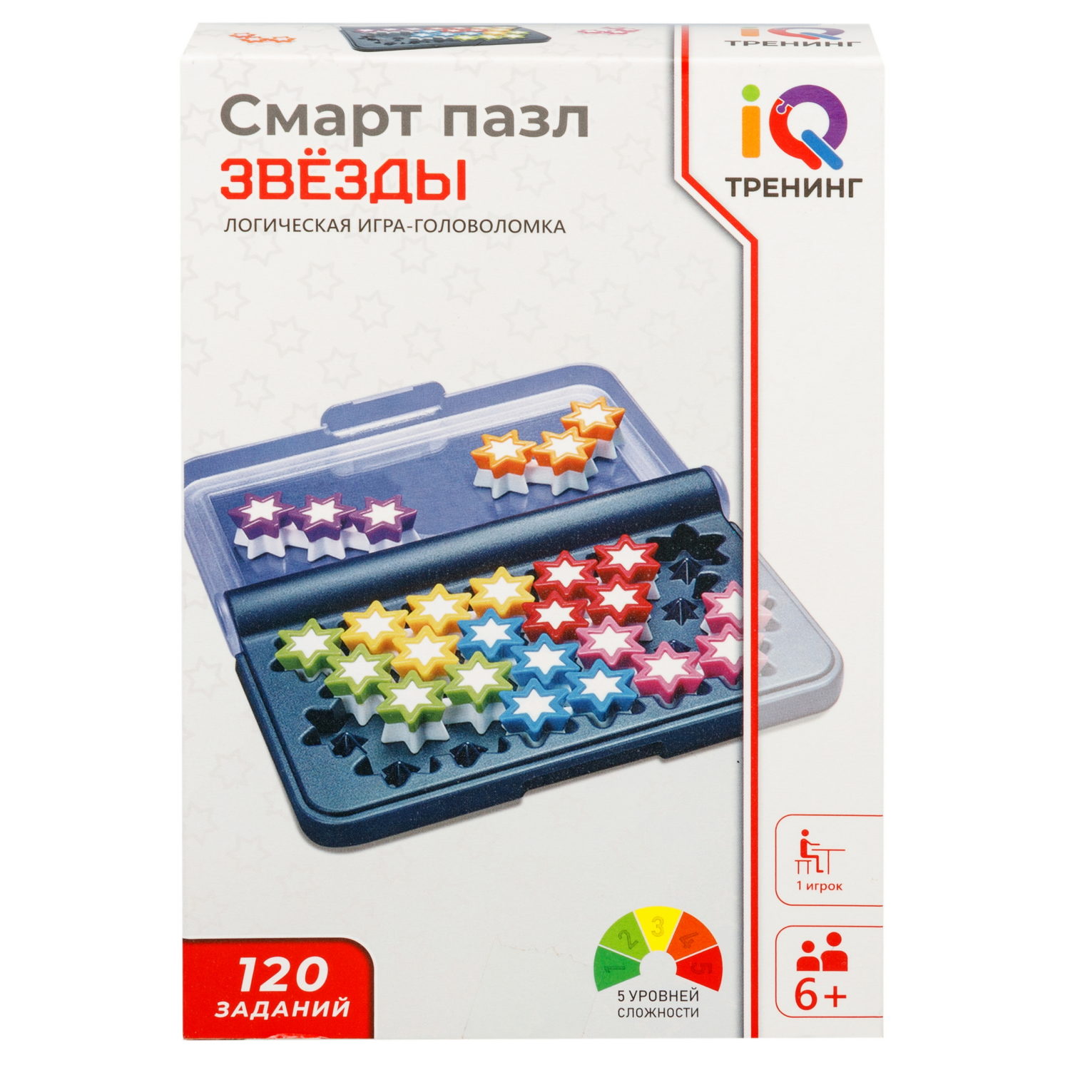 Настольная логическая игра 1TOY IQ ТРЕНИНГ  «Смарт пазл Звёзды»