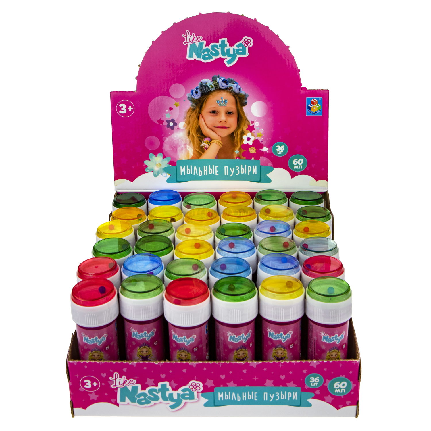 Мыльные пузыри 1TOY Like Nastya 60 мл
