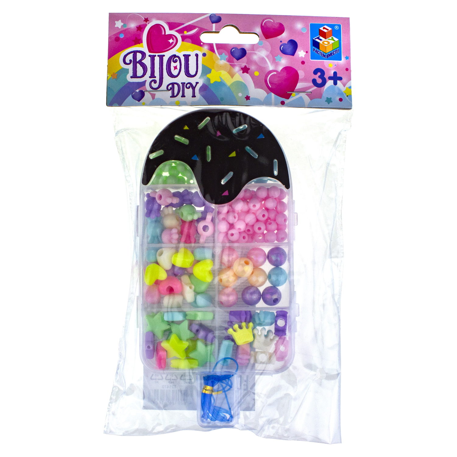 1TOY набор бусин "Bijou DIY" Мороженое, 170 бусин