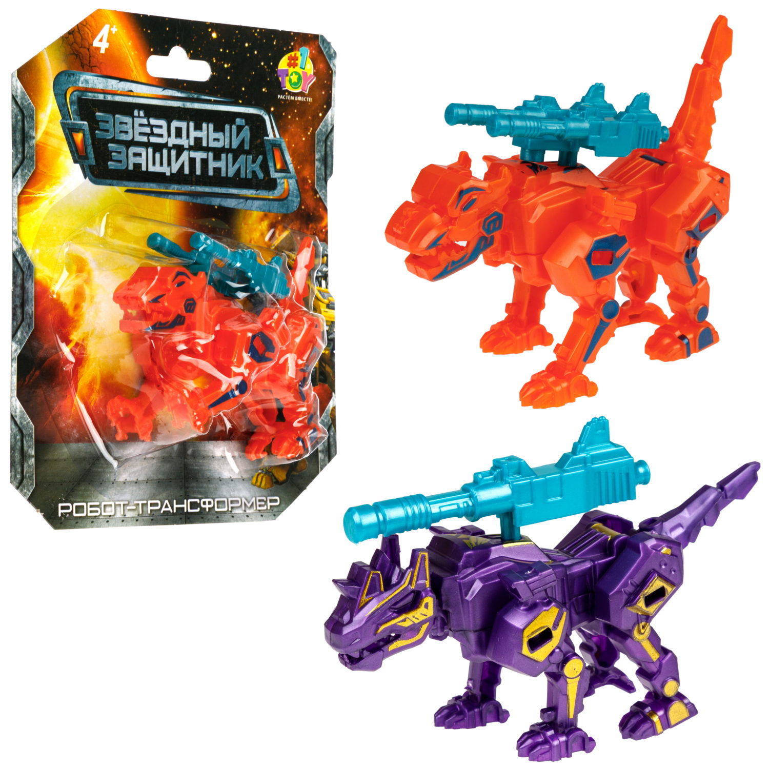 Робот-трансформер 1TOY Звёздный защитник, 13 см, в ассортименте