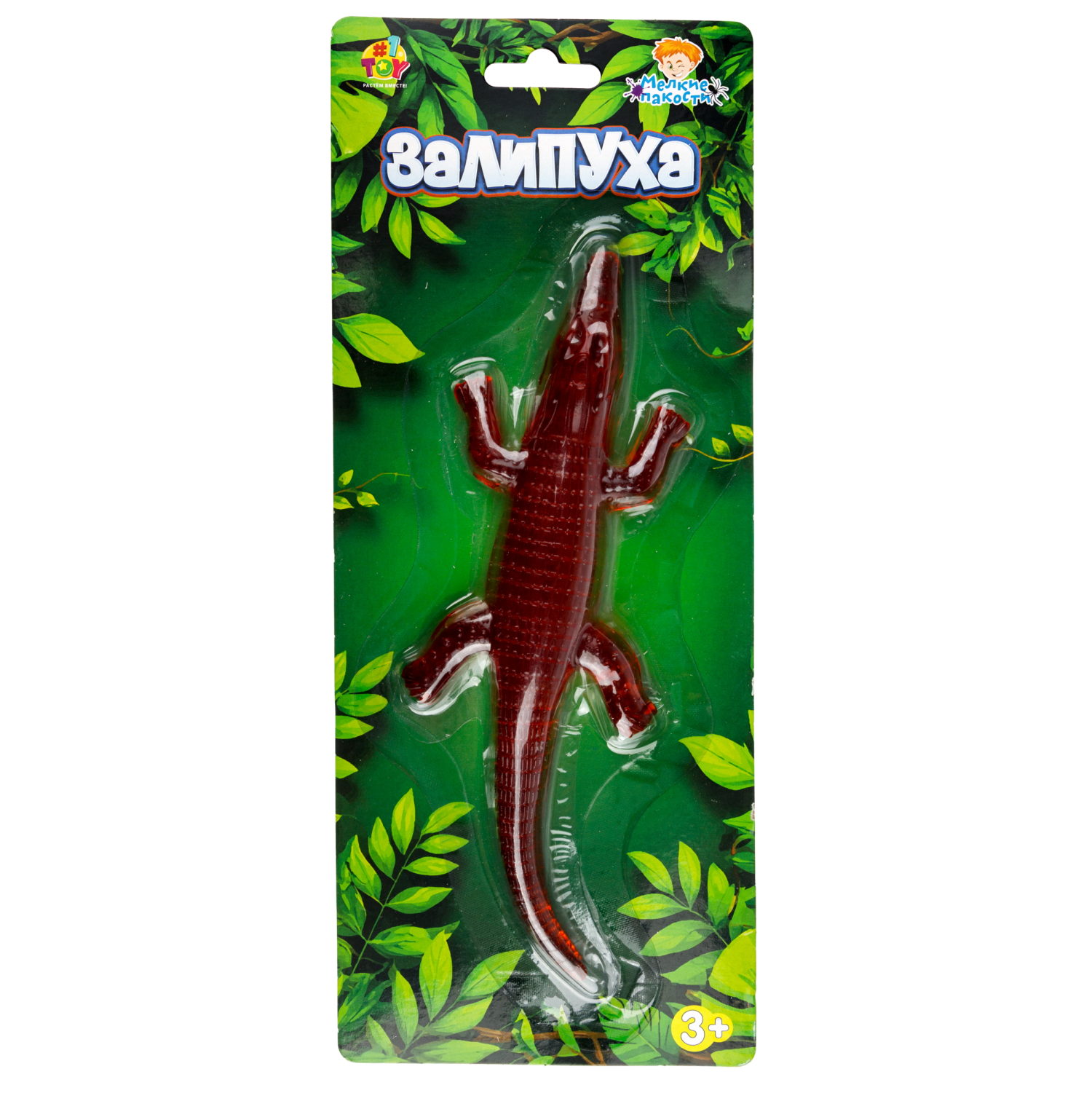 Жмяка липучая 1TOY Залипуха Крокодил, лизун