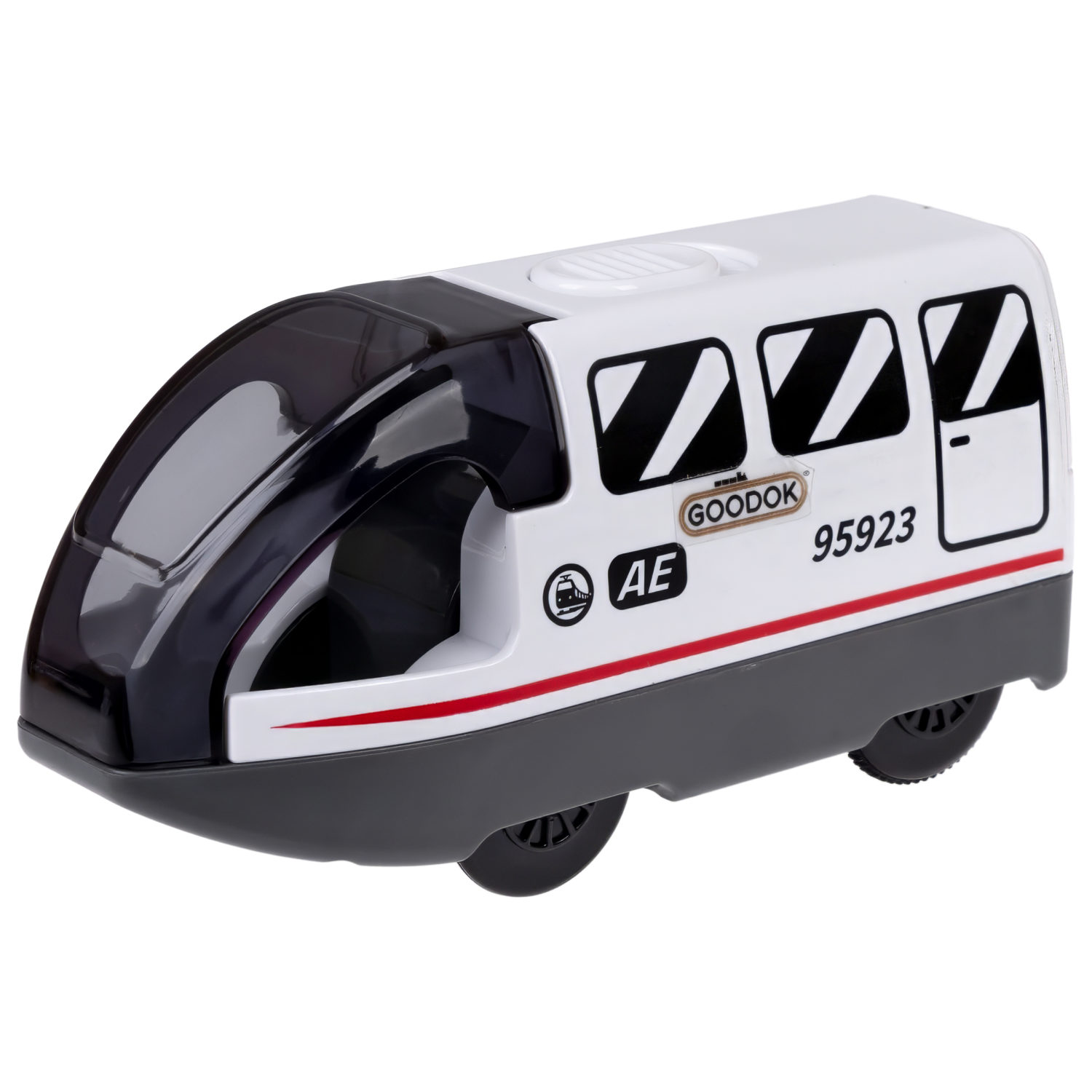 Деревянная железная дорога 1TOY GOODOK с электропоездом, 39 элементов