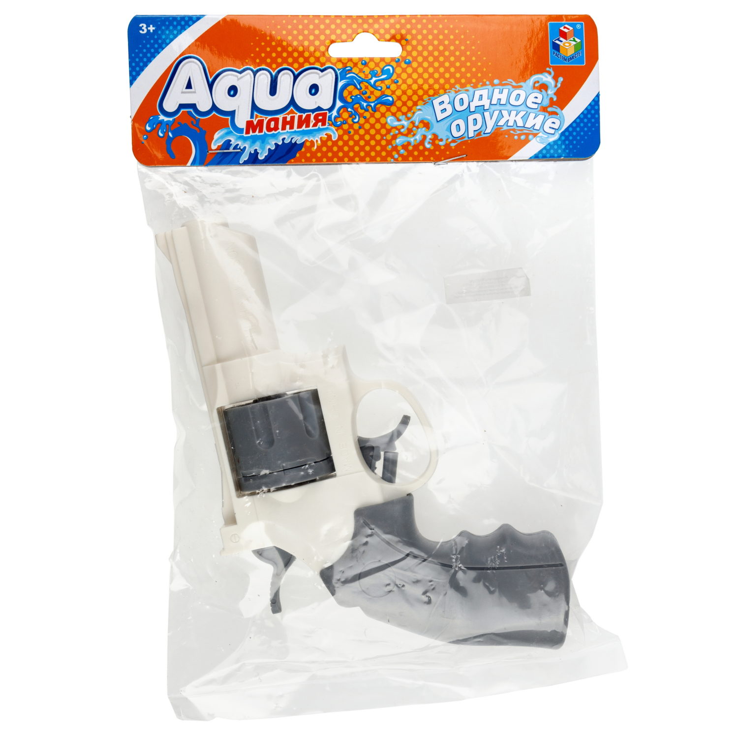 Водное оружие 1TOY Аквамания, револьвер, 4 цвета в ассортименте