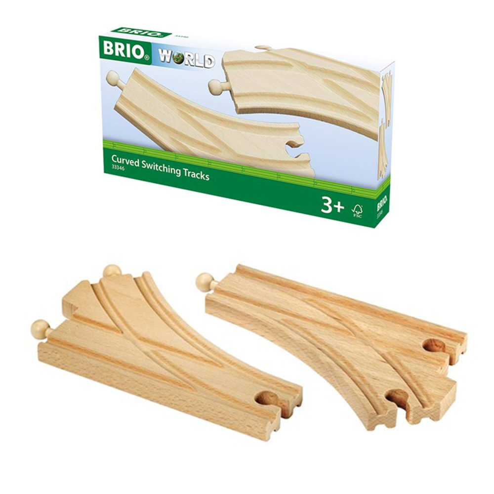 Рельсы для деревянной железной дороги BRIO раздваивающиеся, 14,4 см, 2 шт.