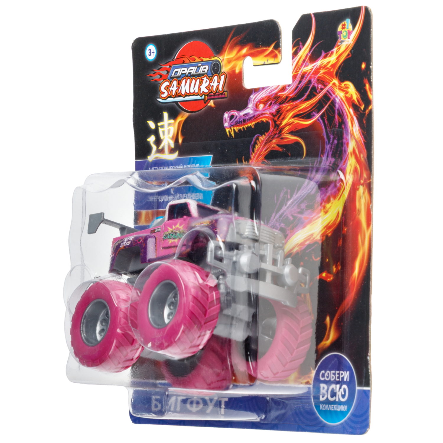 Машинка игрушечная 1TOY Драйв Монстр-трак Классика, инерционный, 8,5 см, цвет в ассортименте