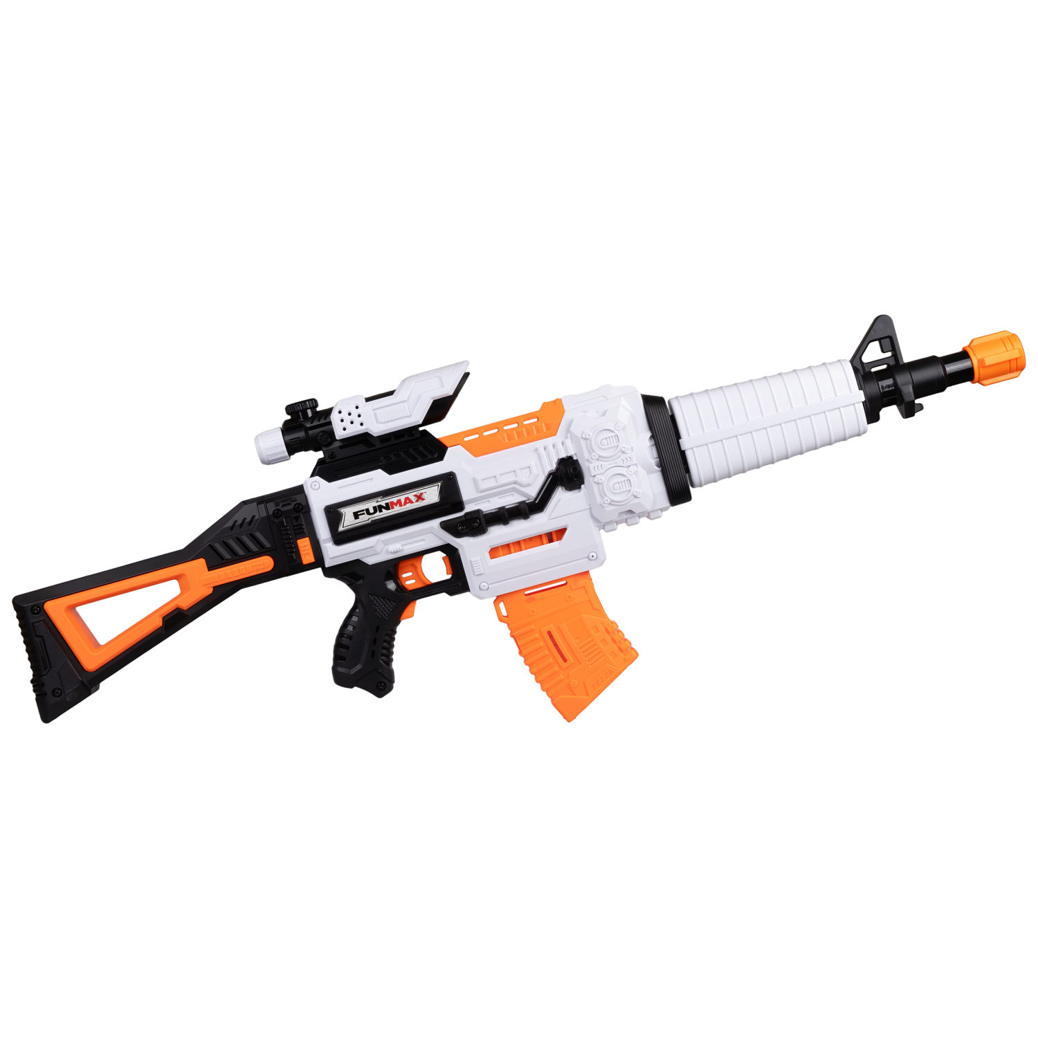 1toy Funmax "A81" бластер электромеханический, обойма на 12 выстрелов, в комплекте 48 EVA снарядов