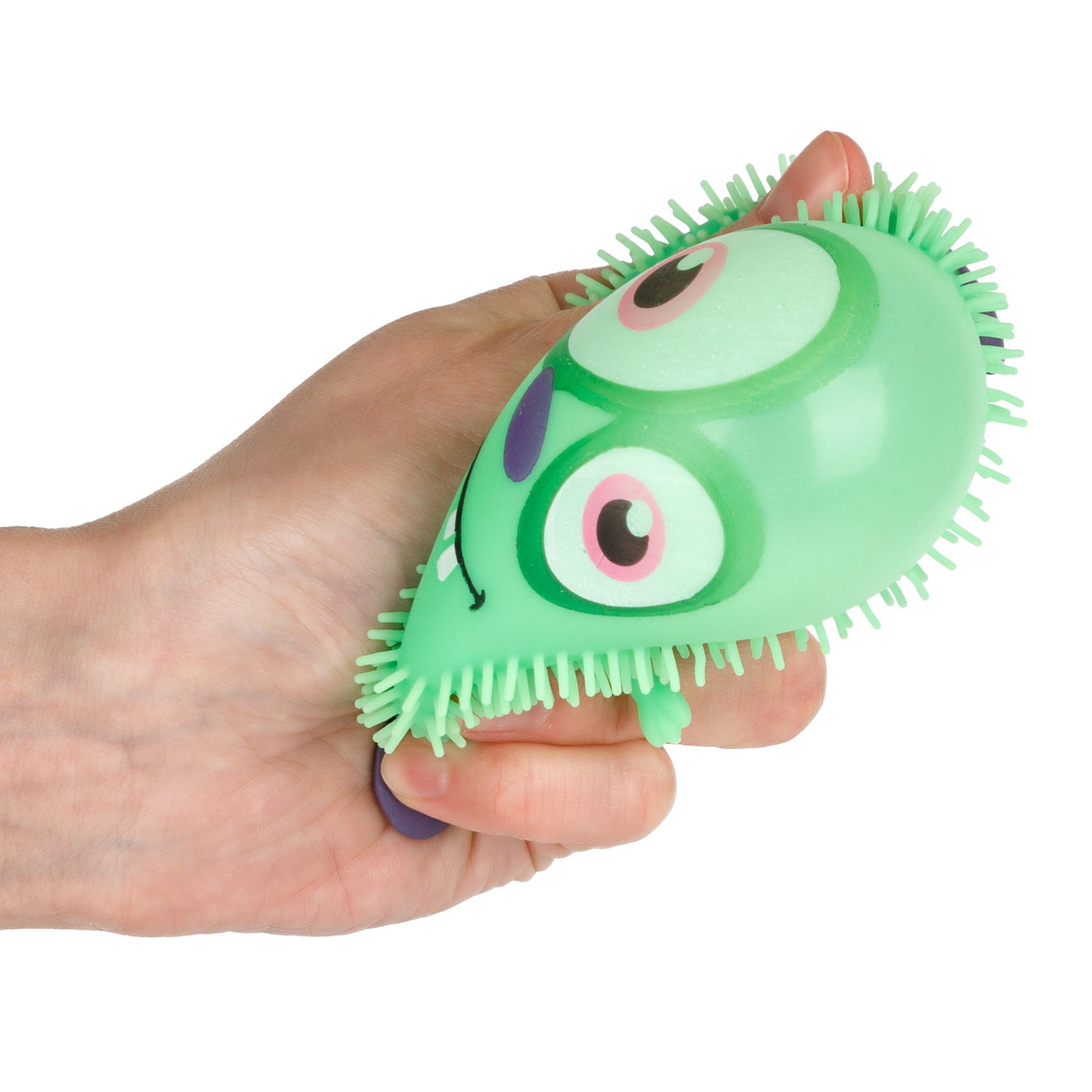 Игрушка-антистресс для рук 1toy Йо-Ёжики, "Монстр" 10 см, со светом, 4 вида в ассортименте