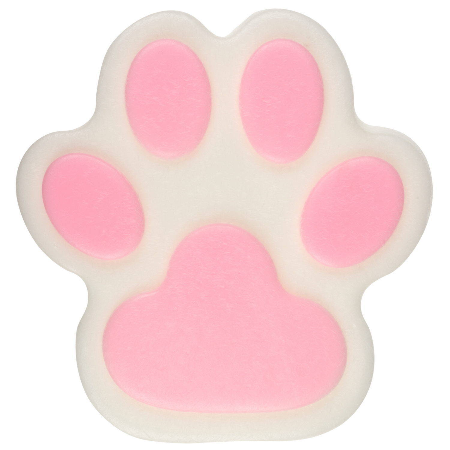 Таба лапа пушистая 1TOY Крутой замес, большая, 26х23,5х2 см, белая с розовым
