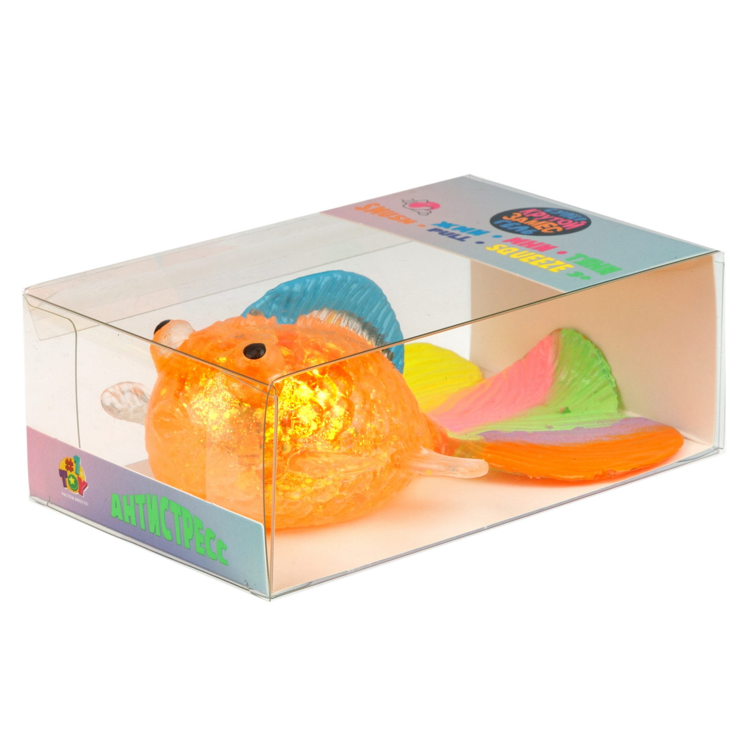 Антистресс-игрушка 1TOY Крутой замес Супергель рыбка, 12х8х5,5 см