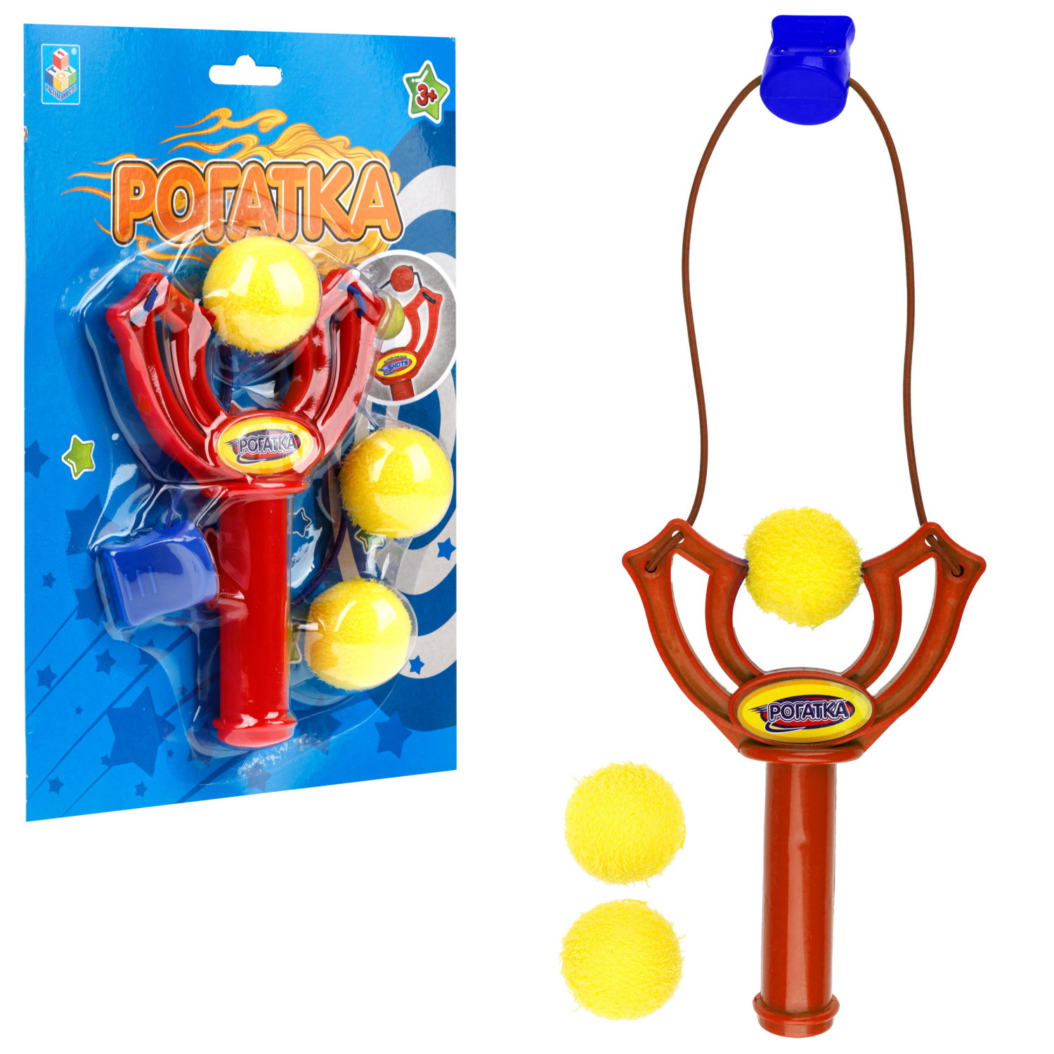 1toy Рогатка с 3 шариками, блистер