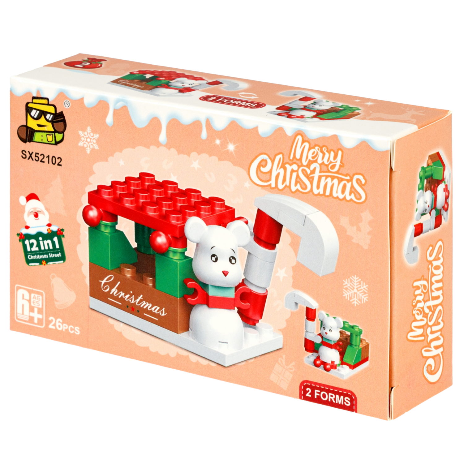 Конструктор 1TOY Blockformers С Новым годом! 12 видов, от 23 до 29 деталей