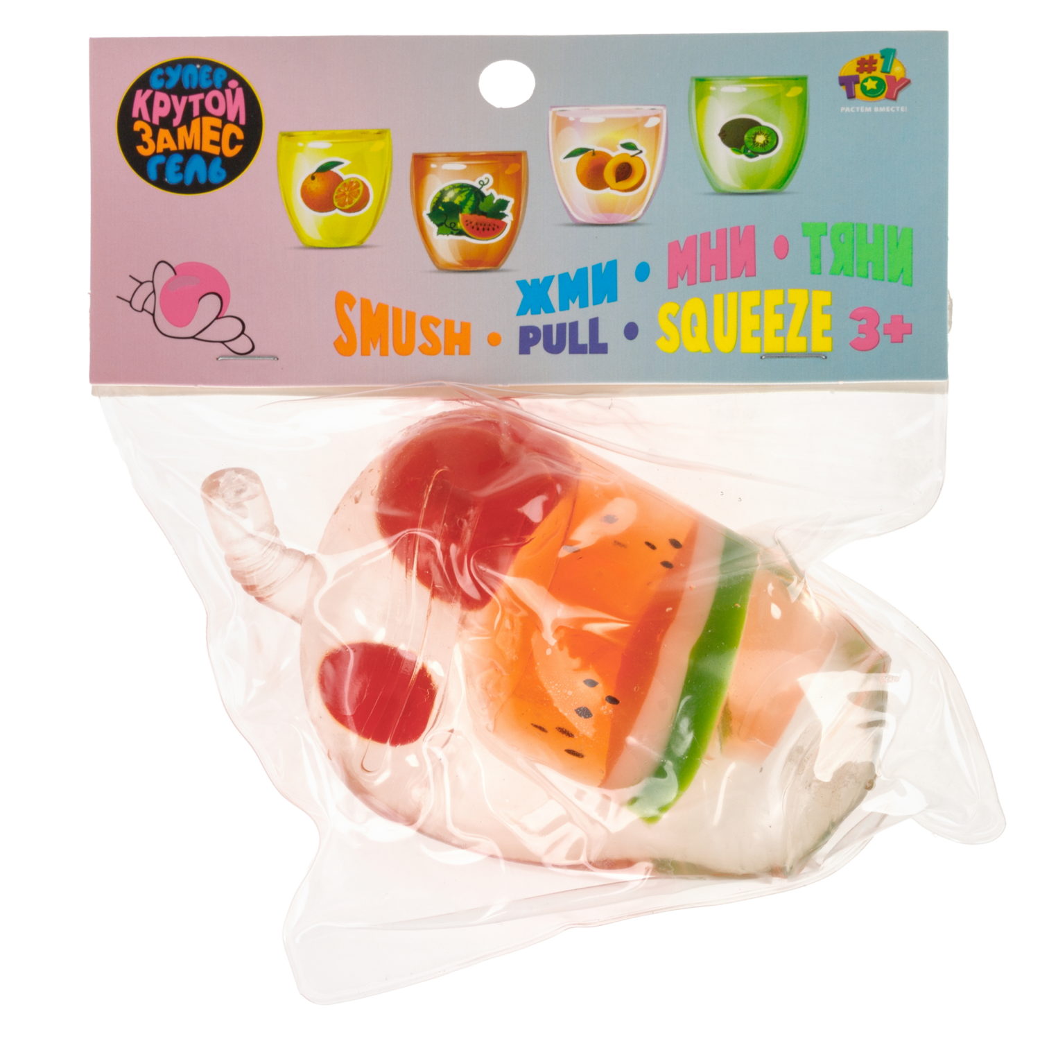 Антистресс-игрушка 1TOY Крутой замес Супергель Напитки, в ассортименте, 10,5х6х6 см