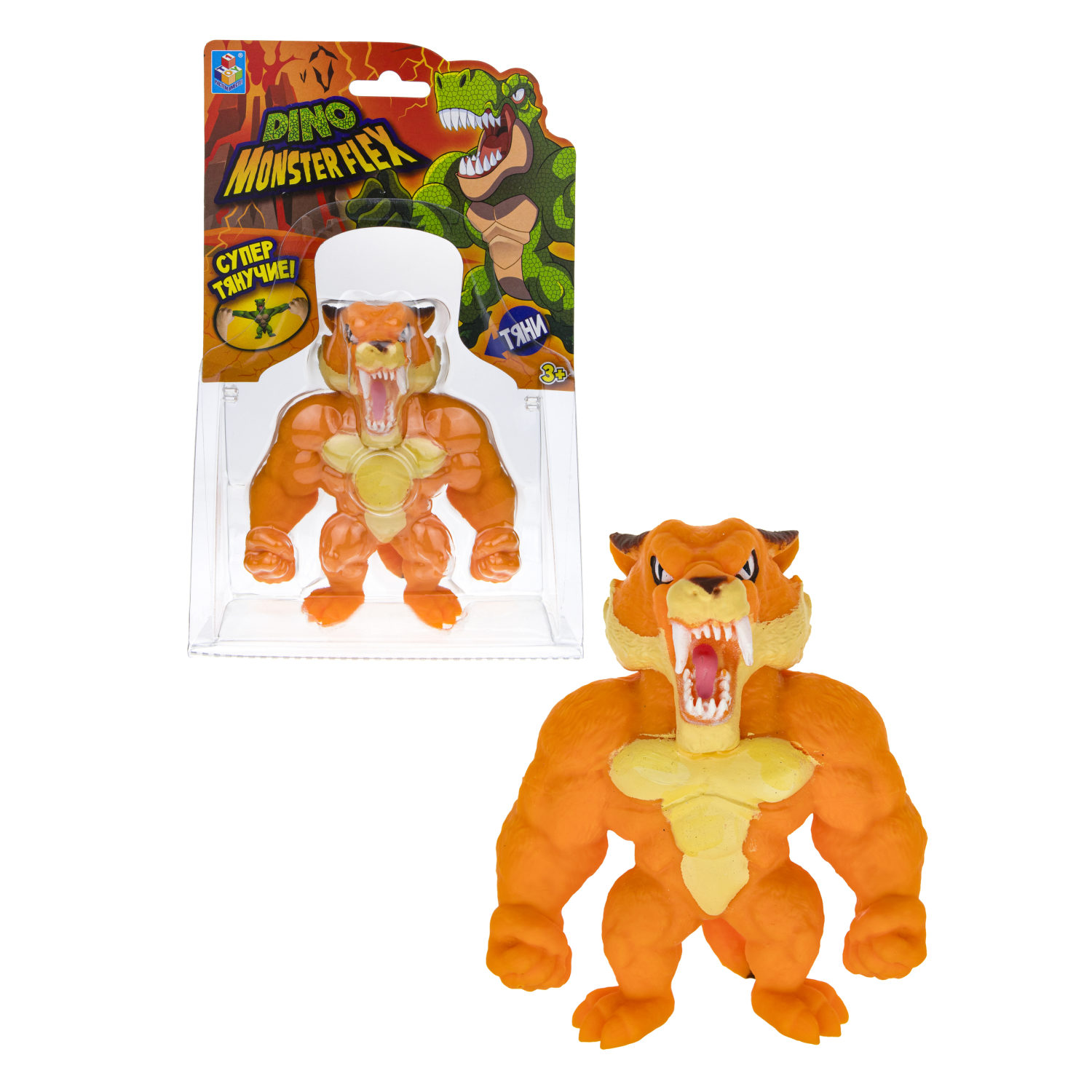 1TOY MONSTER FLEX DINO, тянущиеся фигурки 14см, 14 видов в ассортименте