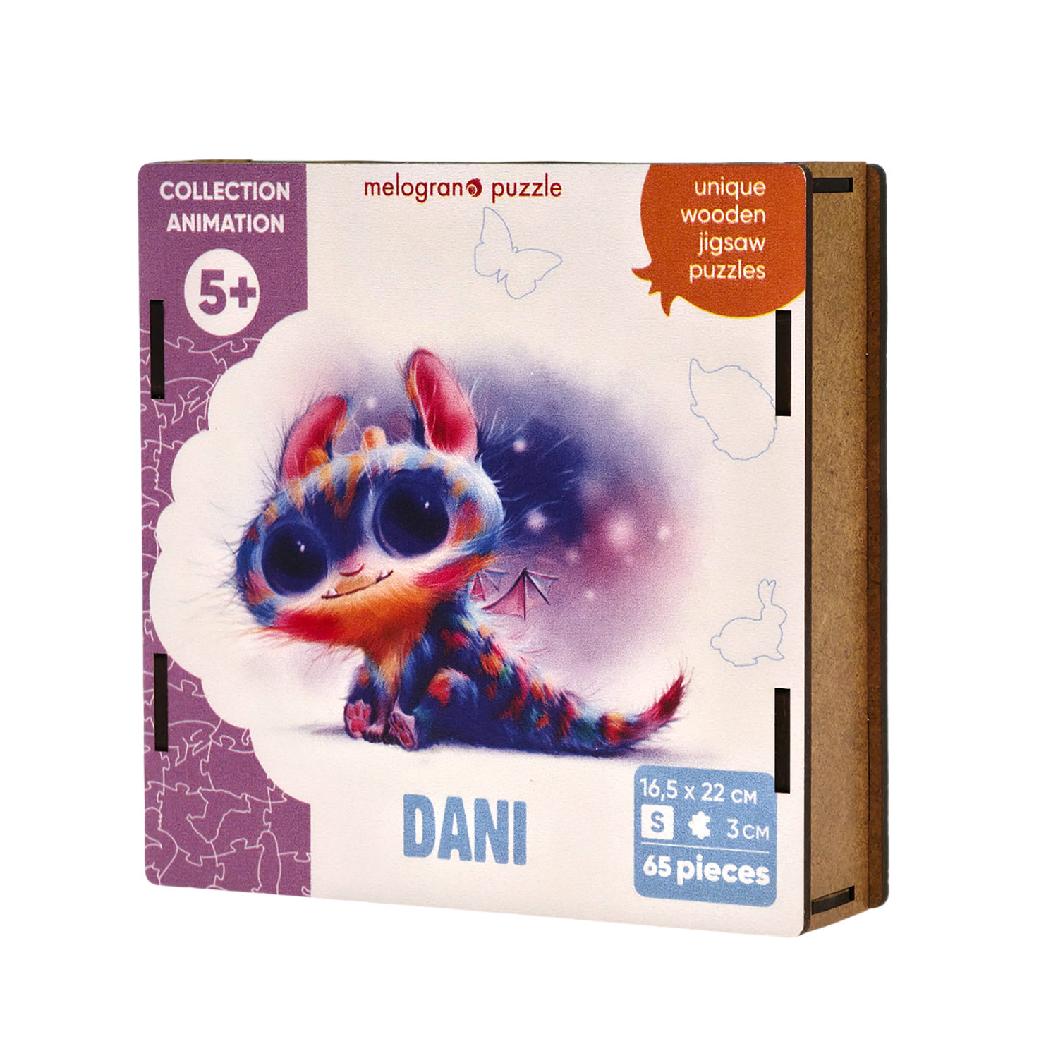 Деревянные пазлы Collection Animals Дэни, 65 деталей