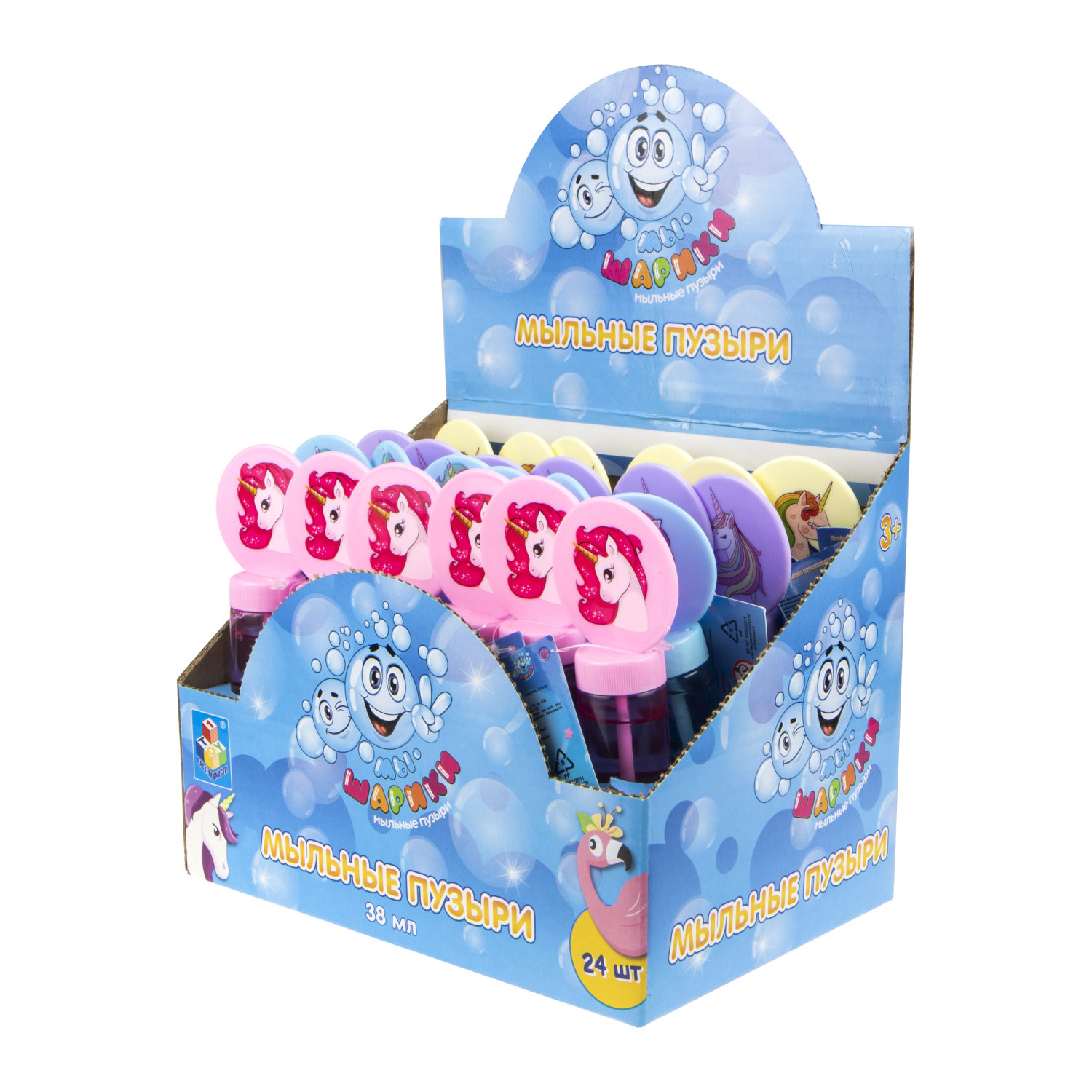Мыльные пузыри 1TOY "Мы-Шарики!" "Единорог" (38 мл.)