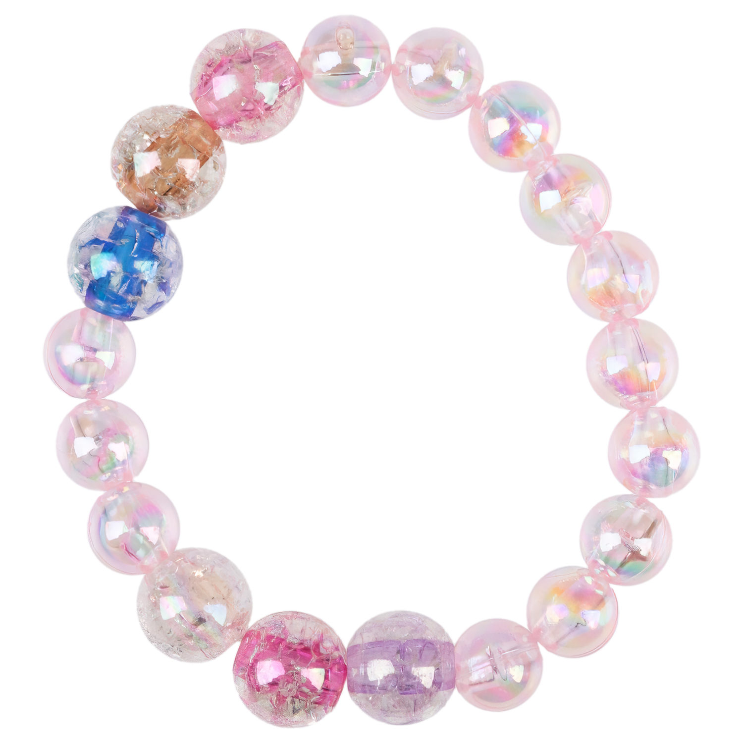 Набор украшений Lukky Fashion: цепочка с подвеской, клипсы, колечко, браслет, розово-сиреневый