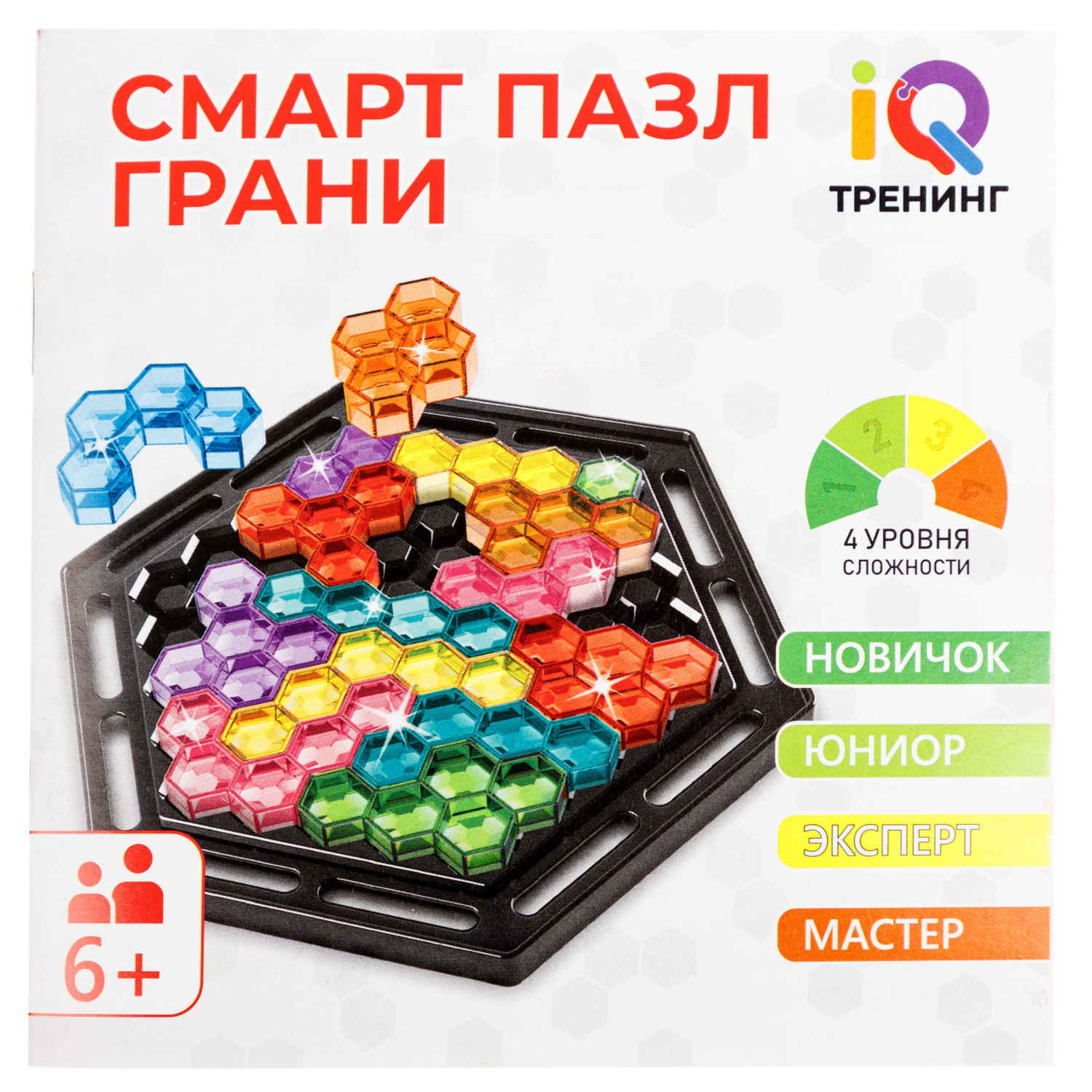 Настольная логическая игра 2 в 1 1TOY IQ Тренинг Сферобой стратегия + Грани смарт пазл