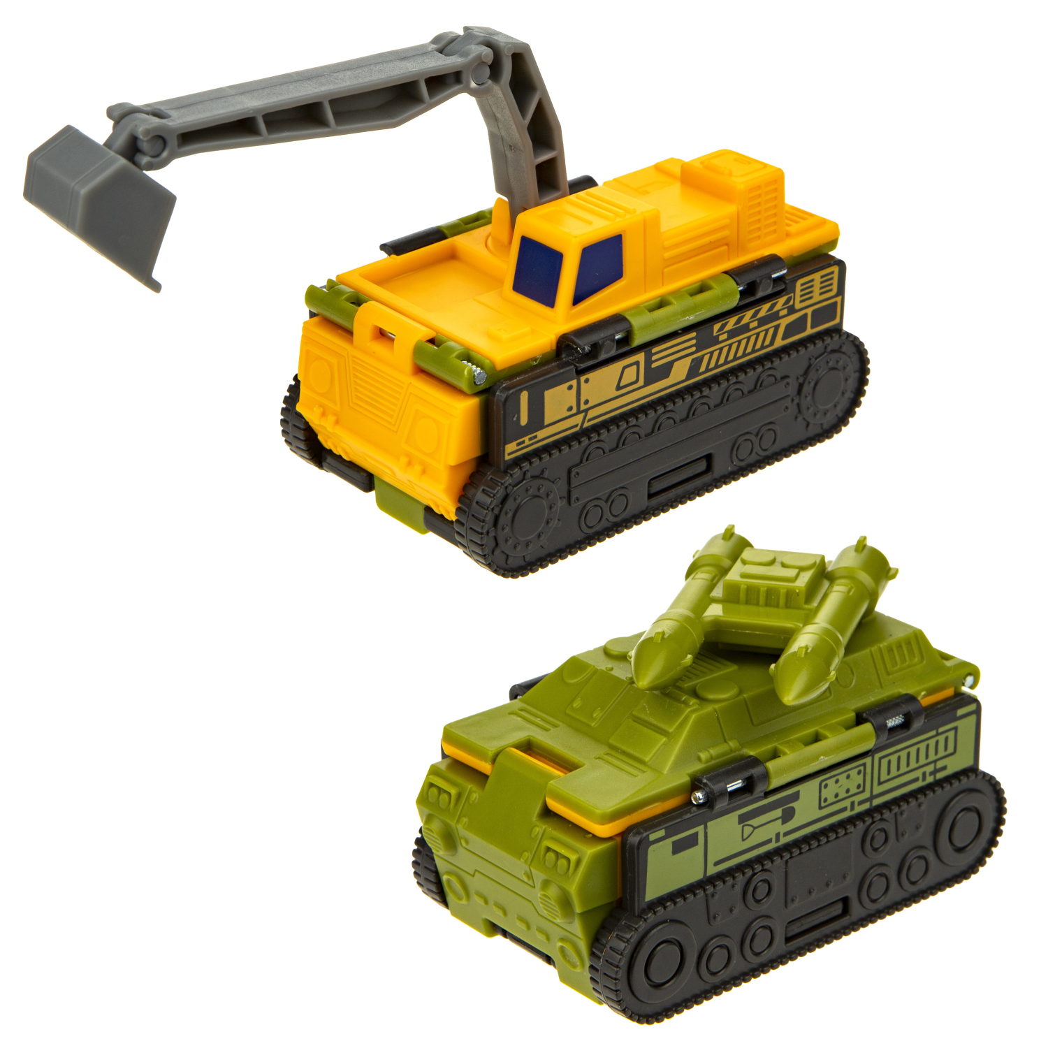 Машинка-вывернушка 1TOY Transcar Бронебой – Экскаватор, 8 см