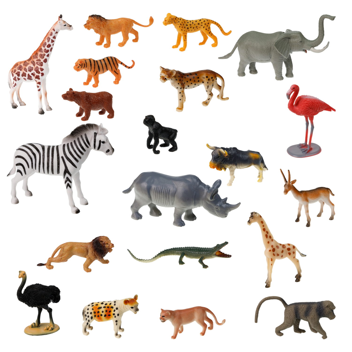 Фигурки диких животных Африки 1TOY "В мире животных", 40 шт., игровой набор зоопарк