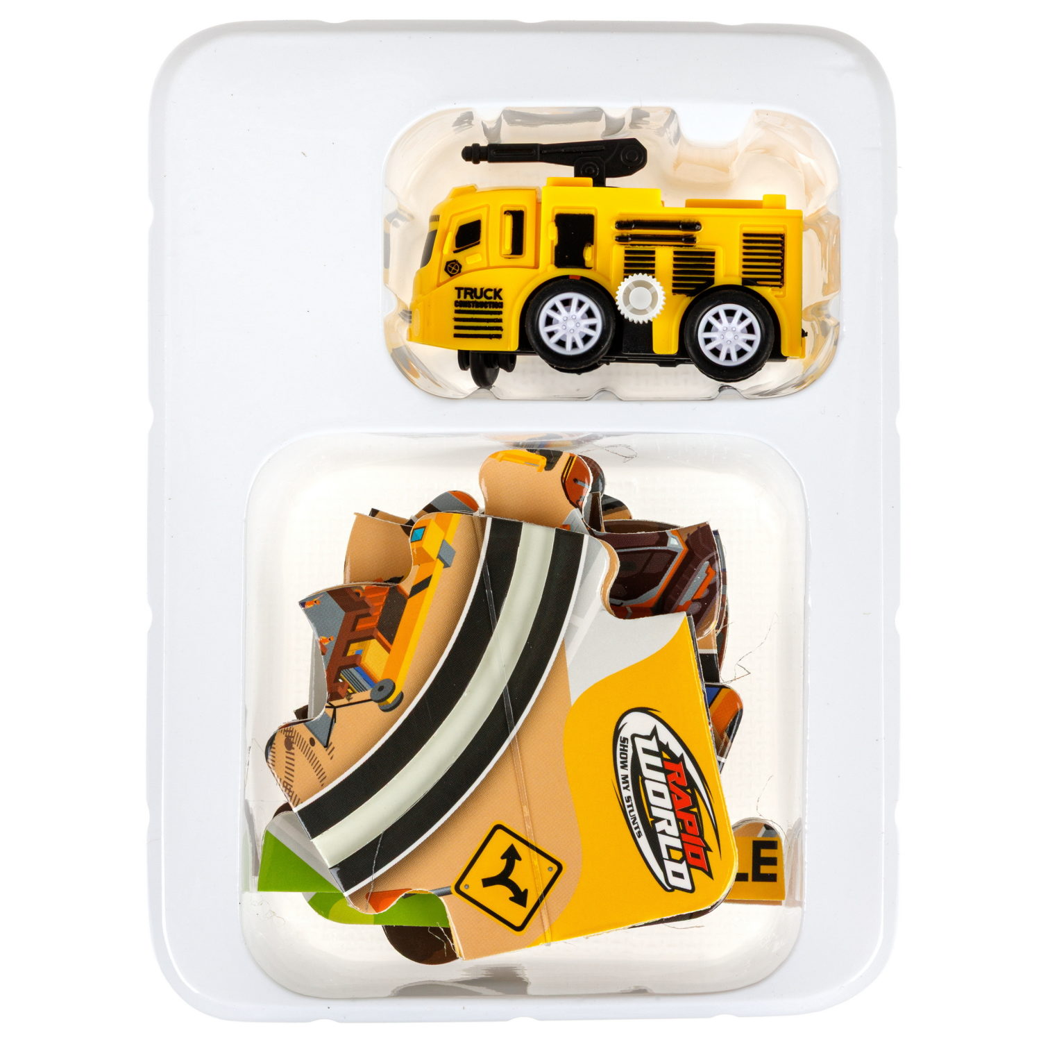 Игровой набор 1TOY Пазл-трек "Мегаполис" с машинкой, 4 вида, 10 деталей