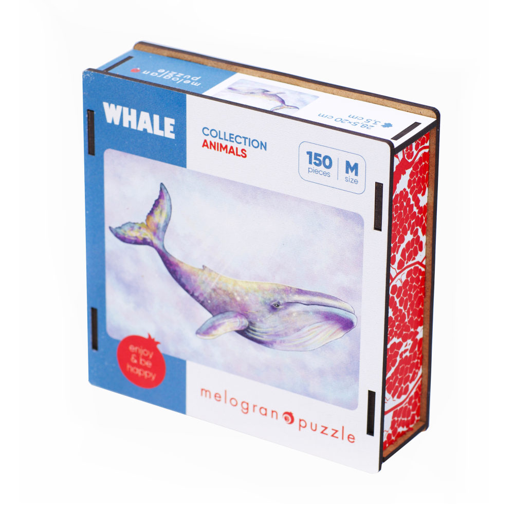 Деревянные пазлы Collection Animals Волшебный кит, 150 деталей, 28,5х20 см