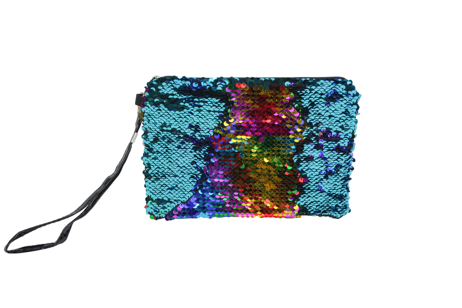 Пенал школьный, косметичка LUKKY для девочек, девушек, с пайетками и принтом,  21х14 см