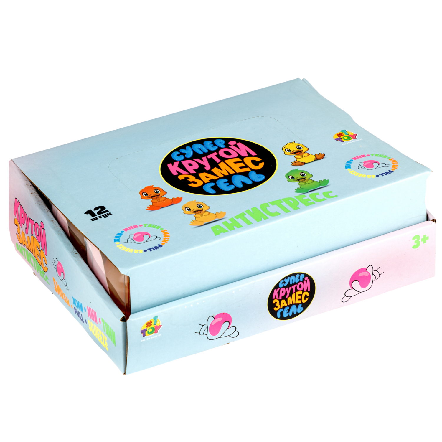 Игрушка-антистресс 1TOY Крутой замес Супергель Утка, 8х5х5 см, в ассортименте