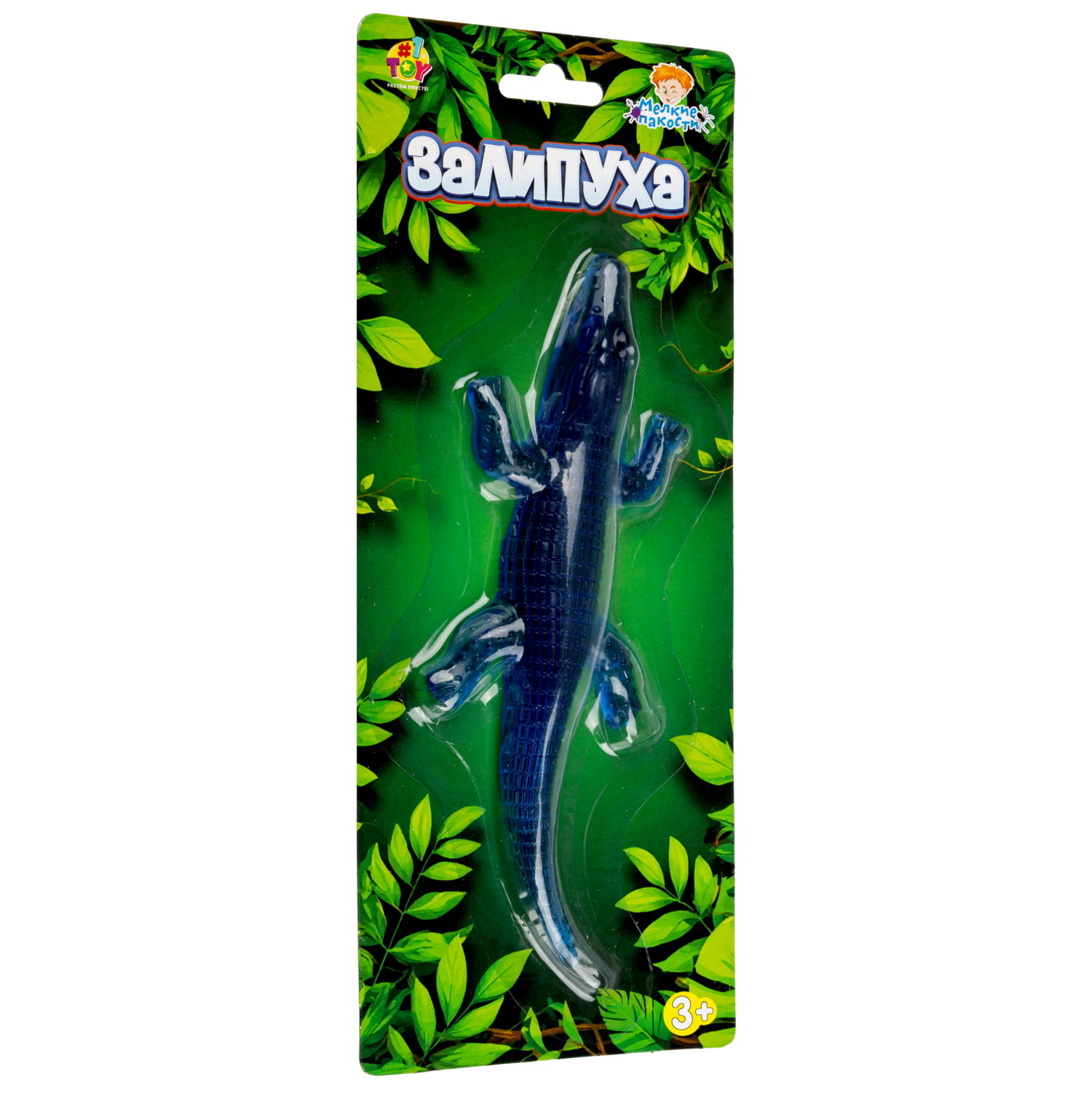 Жмяка липучая 1TOY Залипуха Крокодил, лизун
