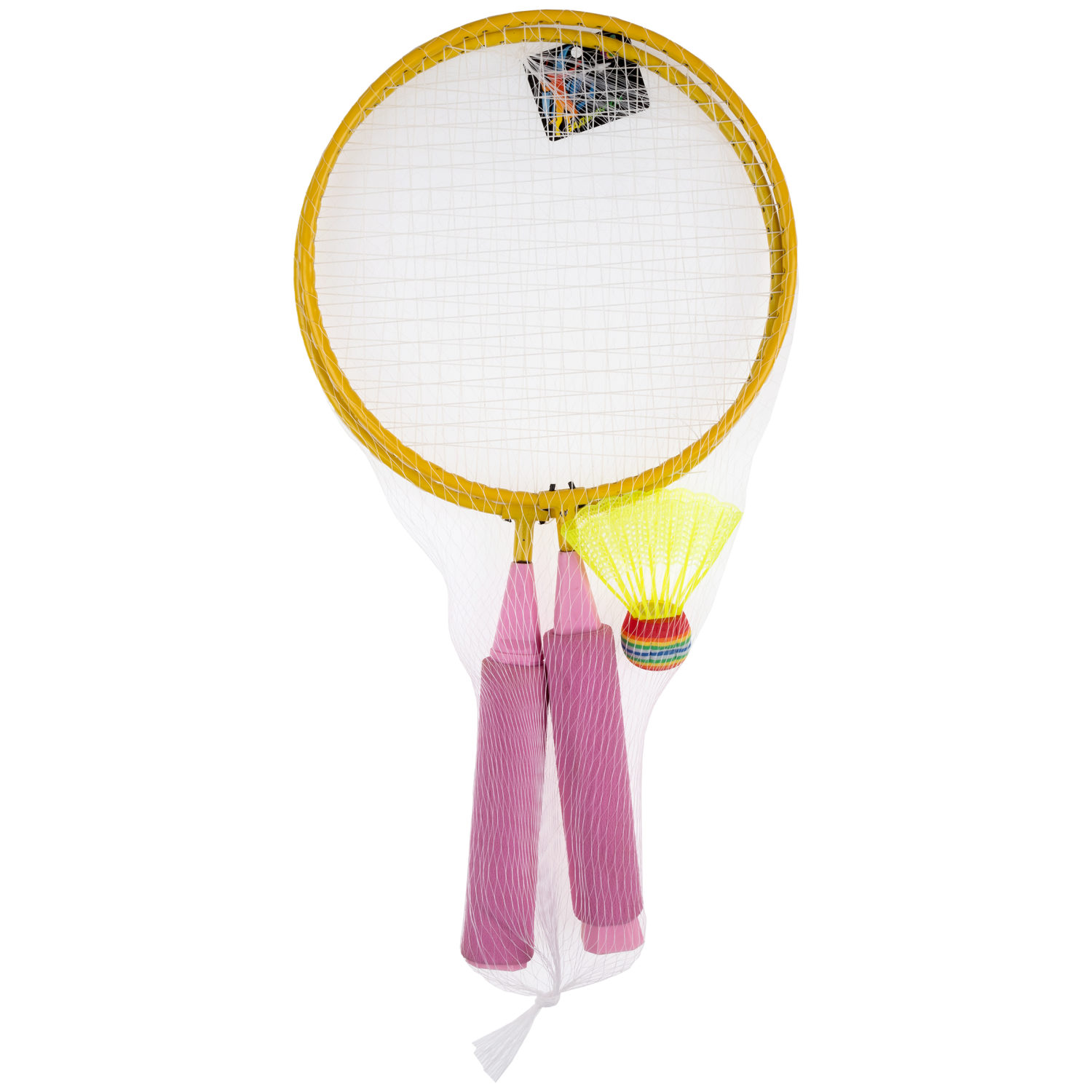 Бадминтон 1TOY 2 ракетки с мягкими ручками, 1 волан, в ассортименте
