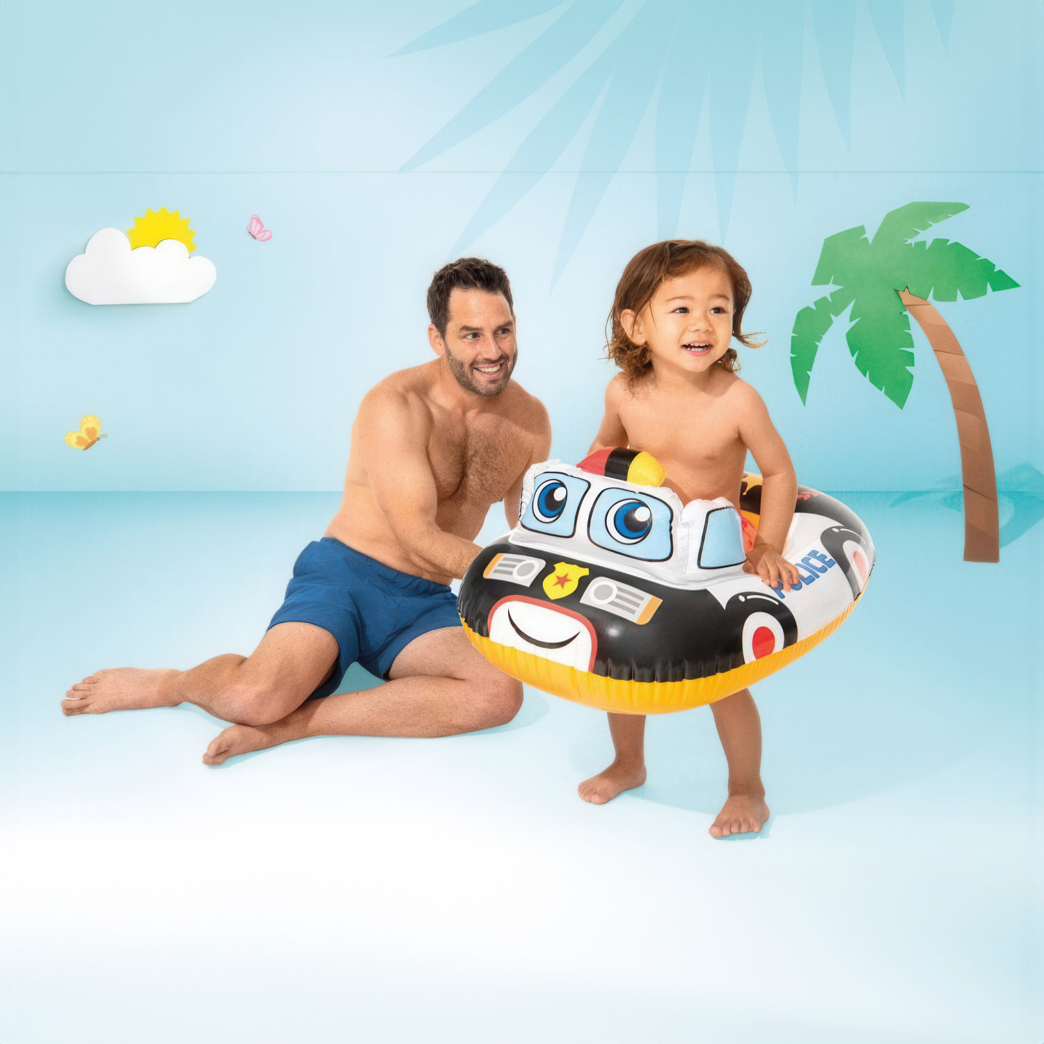 Круг для плавания детский Intex Полиция, 1 - 2 года