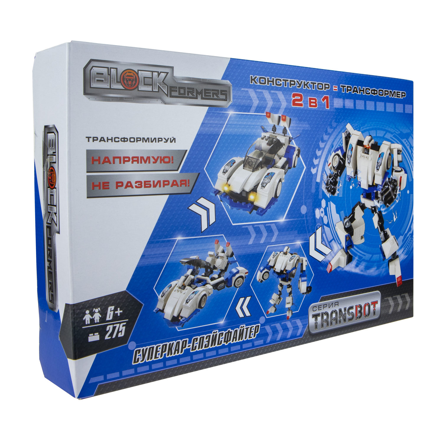 Конструктор 1TOY Blockformers Transbot "Суперкар-Спэйсфайтер"