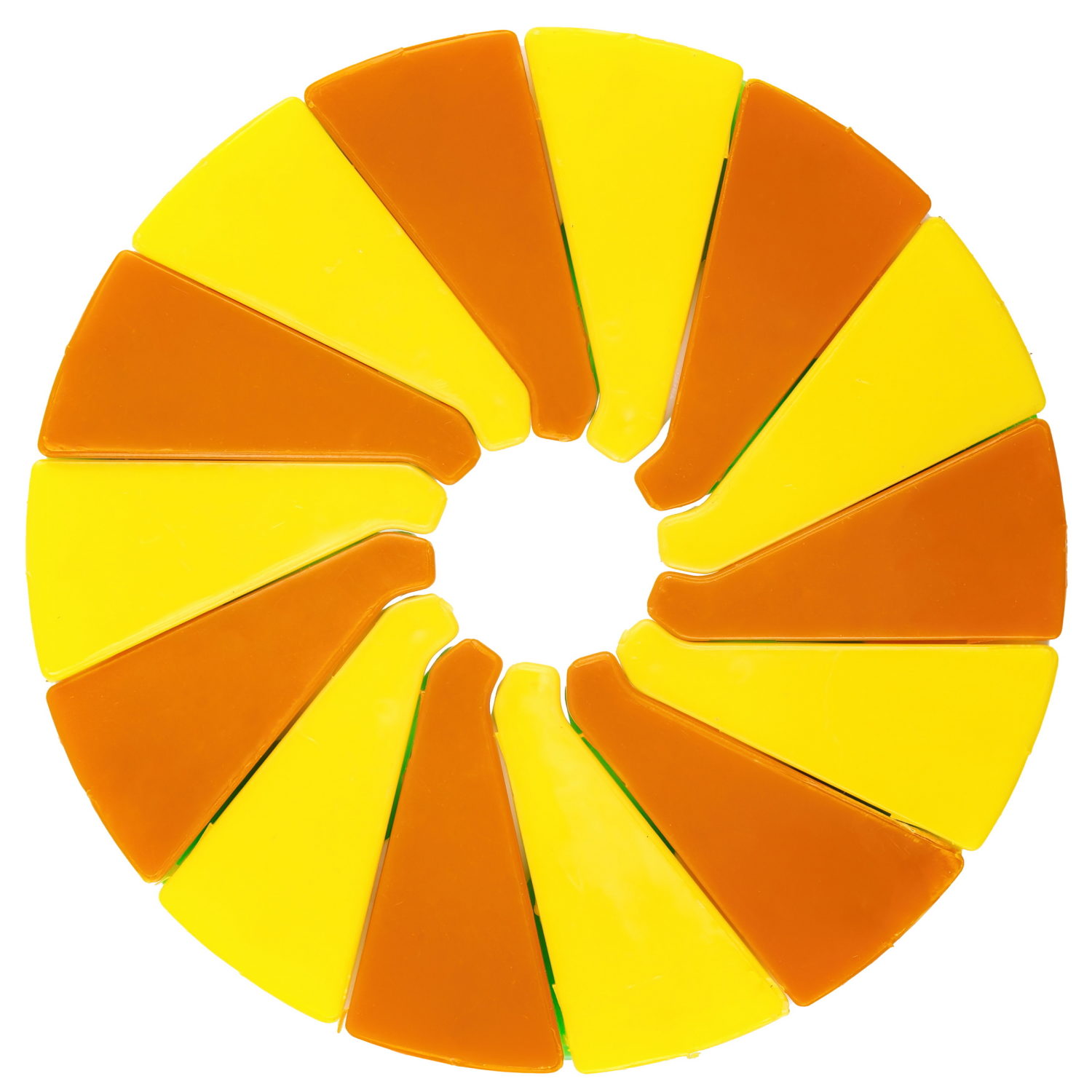 Фрисби складной 1TOY 7/14 см, двуцветный, желто-оранжевый