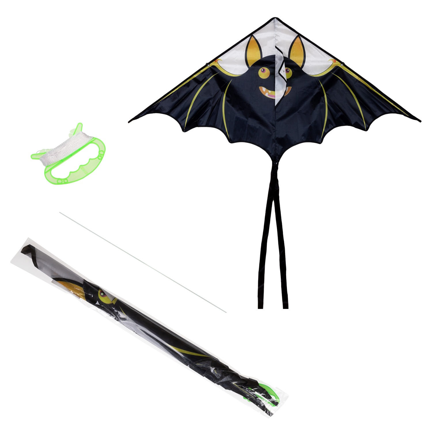 Воздушный змей 1TOY Летучая мышь, в ассортименте, 140х68х200 см